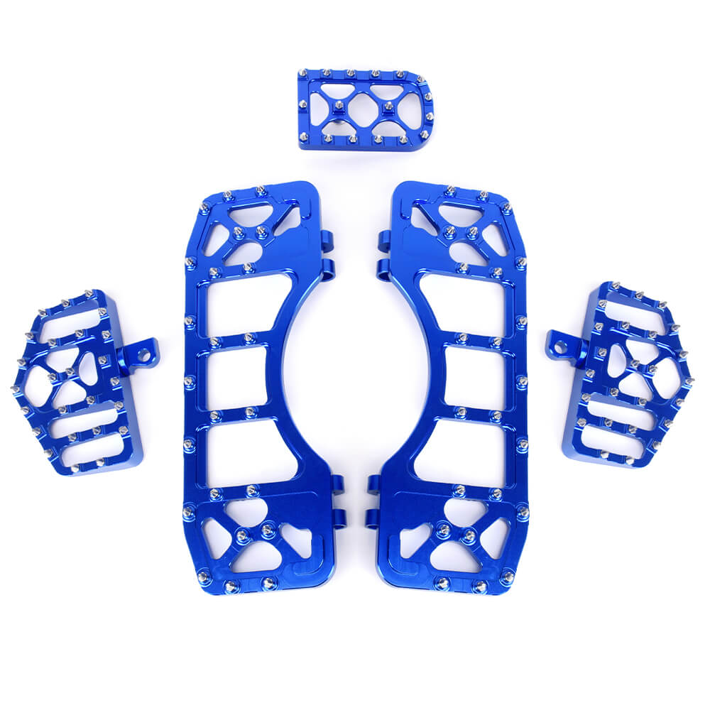 Customize Blue MX 360° Roating Chopper Bobber Style Offroad Floorboard Pedal Fit Harley | Mactions