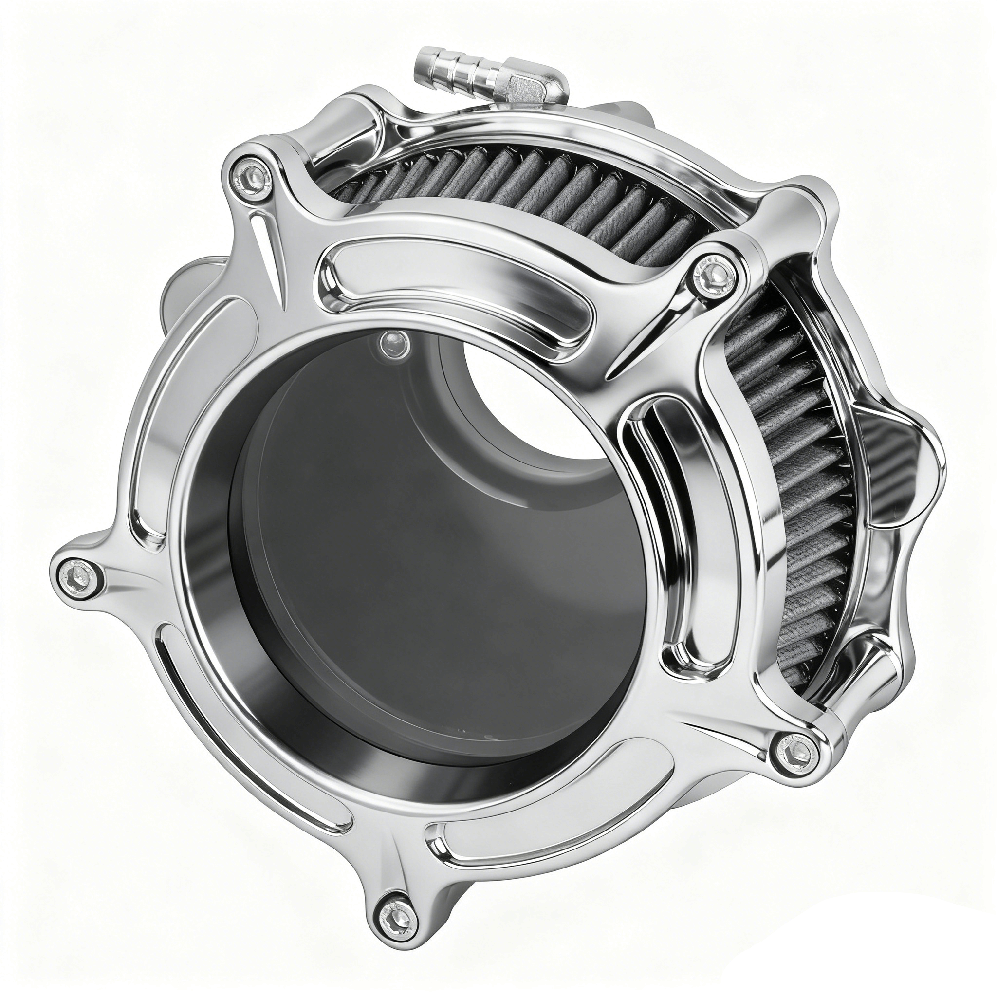 CNC Air Cleaner Kit with Grey Intake for Harley Touring CVO & Softail '23-'25 | Mactions