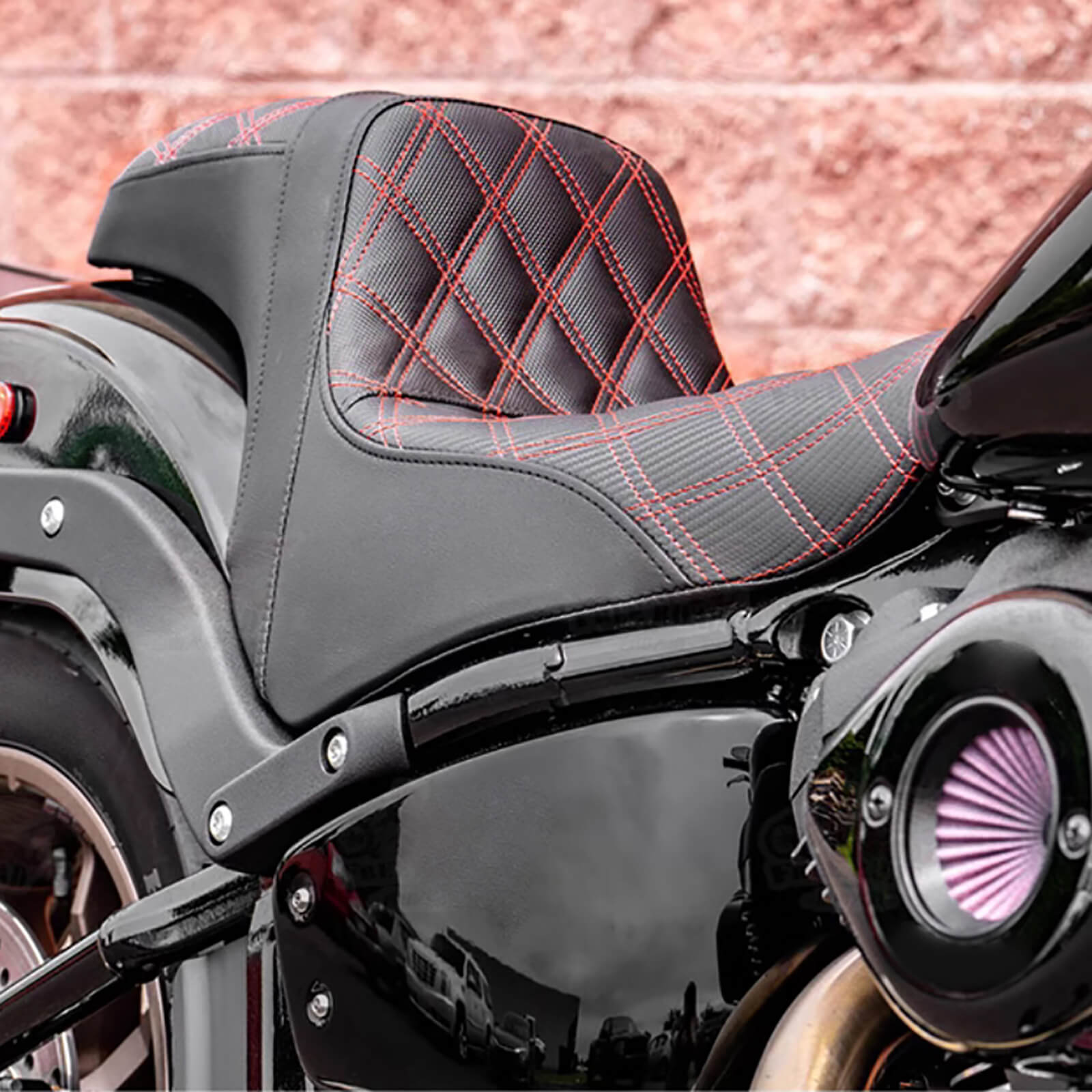 Rider Passenger Step Up Seat Diamond for Harley Low Rider ST FXLRS '18-'25 | Mactions