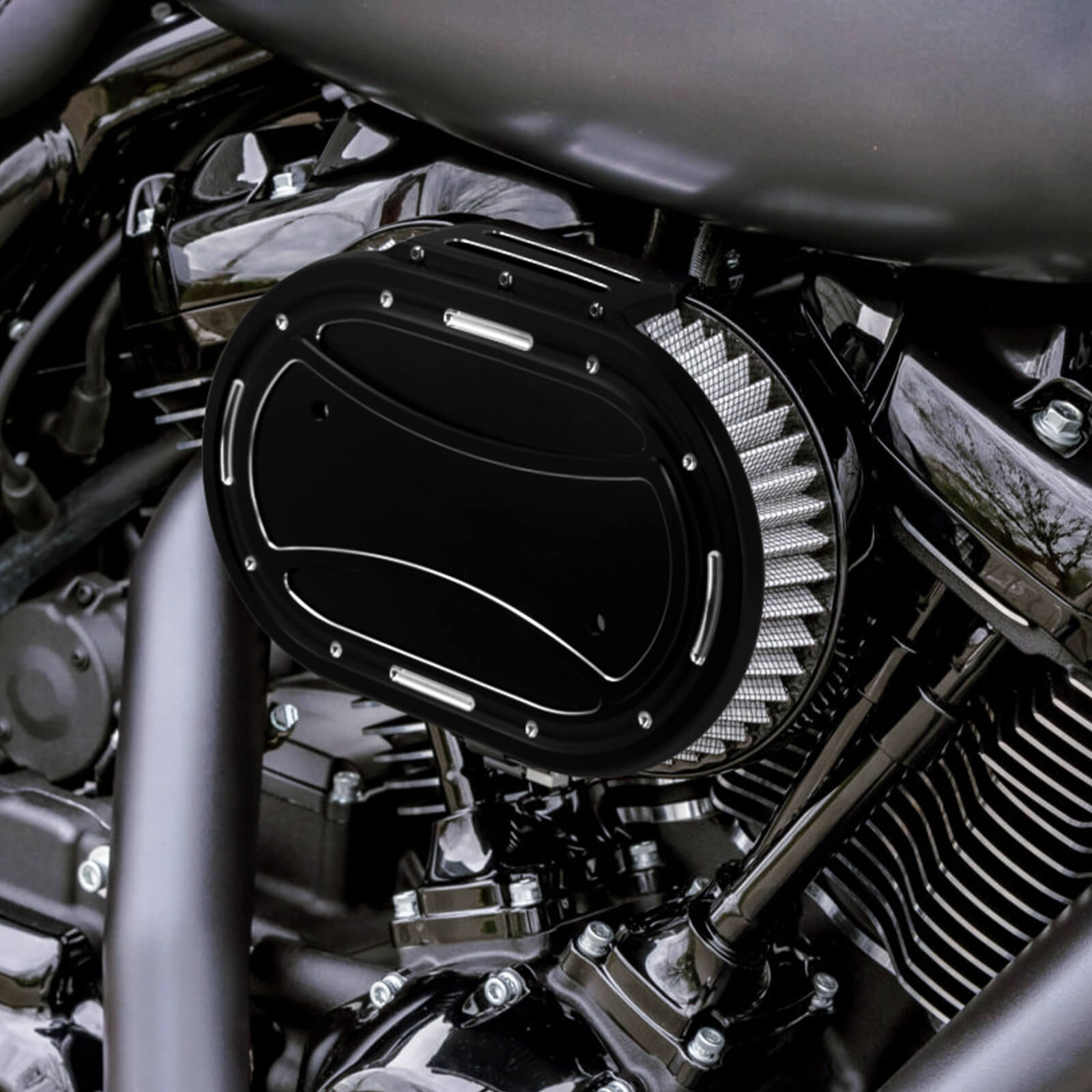 Airbox Cover Air Filter Trim For Harley M8 114 Engine Touring 17-Up Softail 18-Up | Mactions