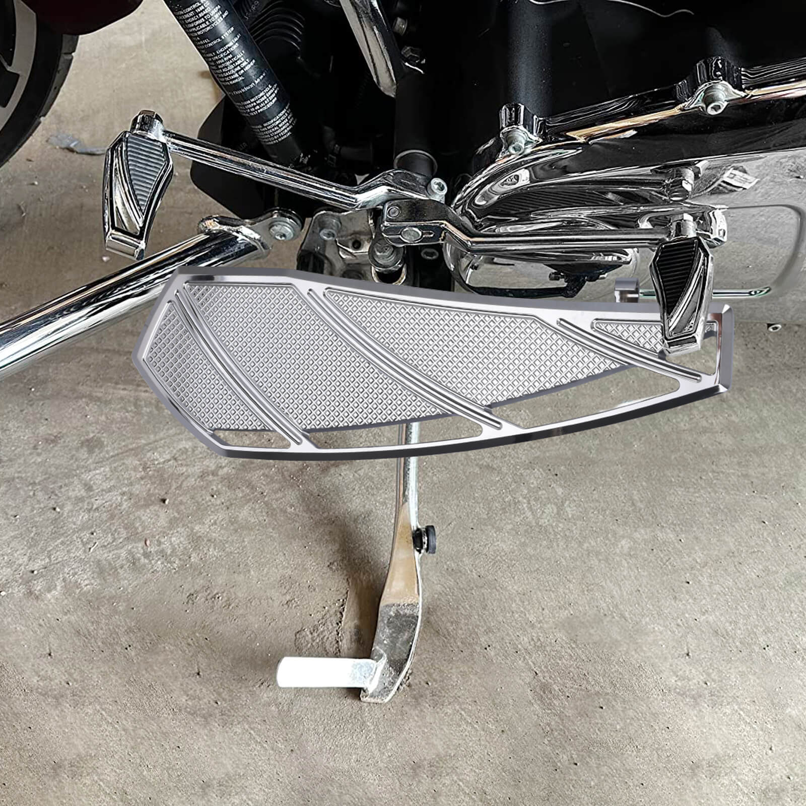 CNC Wide Rider Floorboards Passenger Foot Pegs Set for Harley '86-'25 Touring '86-'17 Softail | Mactions