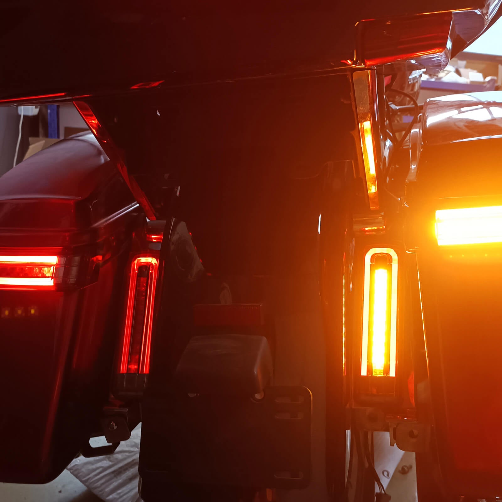 LED Rear Saddlebag Filler Lights Taillights for Harley FLHTCU FLHTCUL FLTRU 2014-up | Mactions