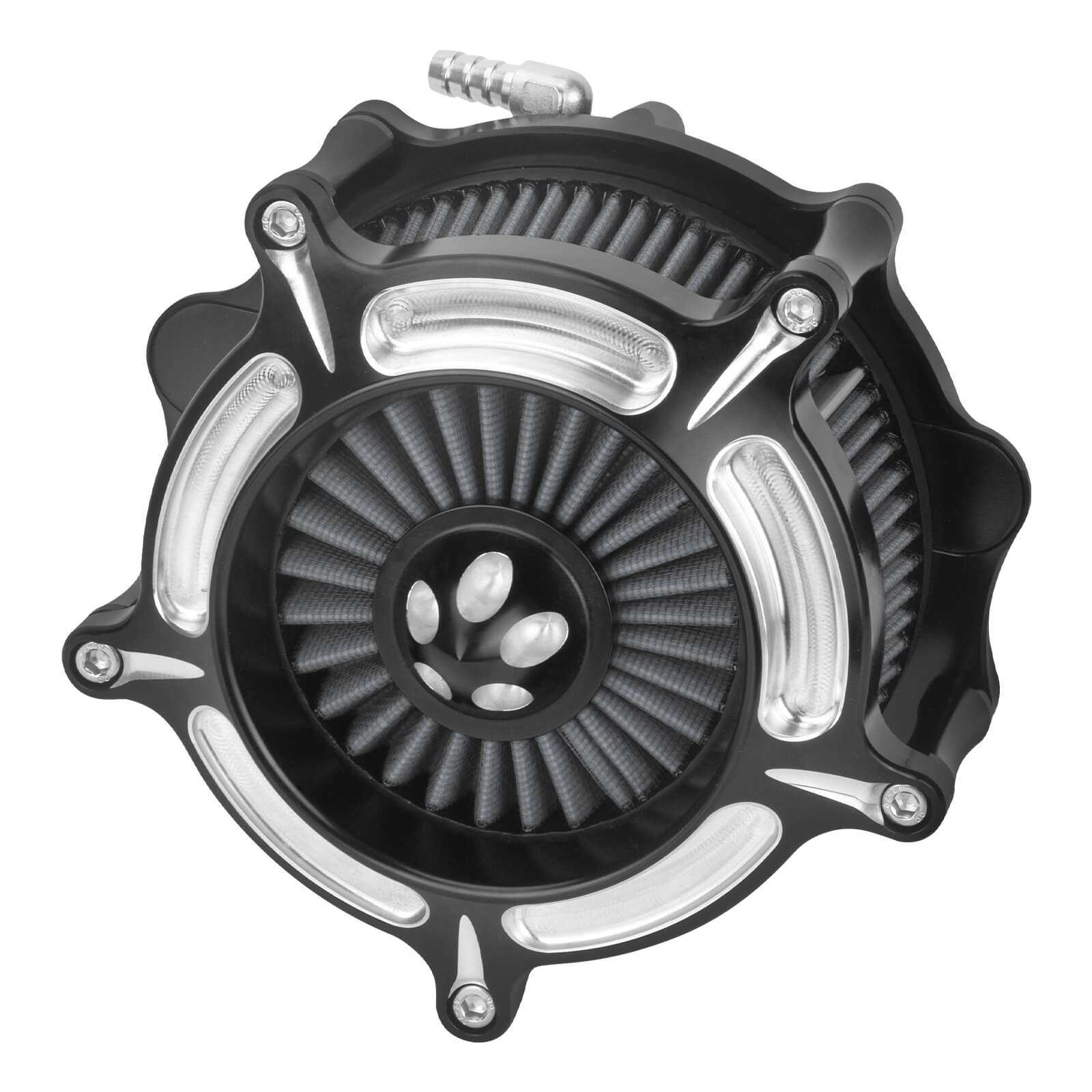 AF000605 mactions High-Flow CNC Air Intake Cleaner Filter System for Harley