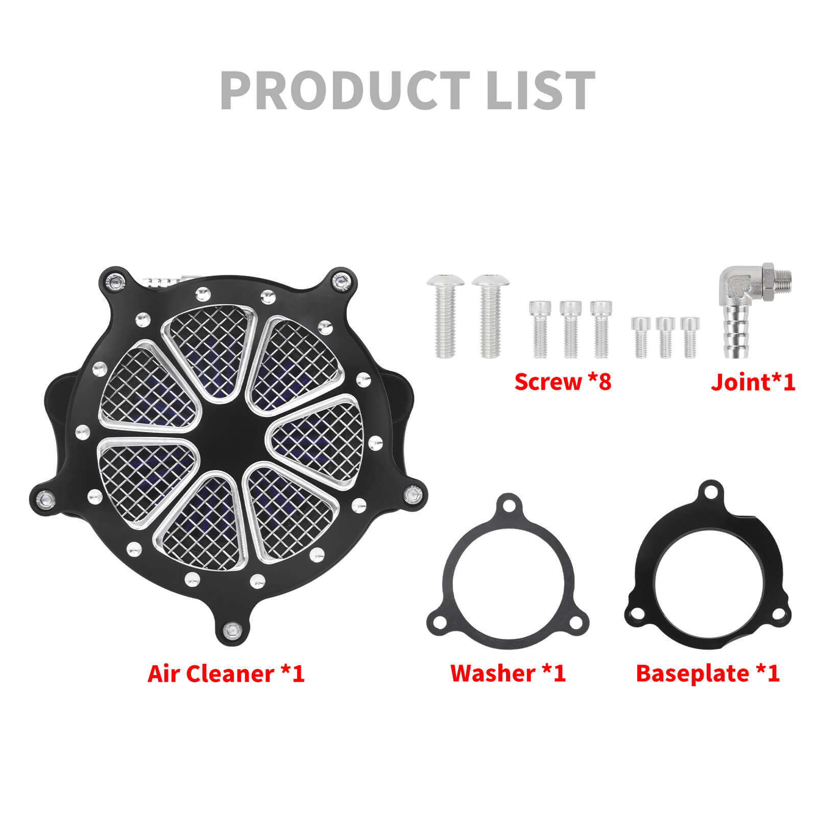 AF001006 mactions High-Flow Performance Air Cleaner Blue filter Intake for harley cvo - list