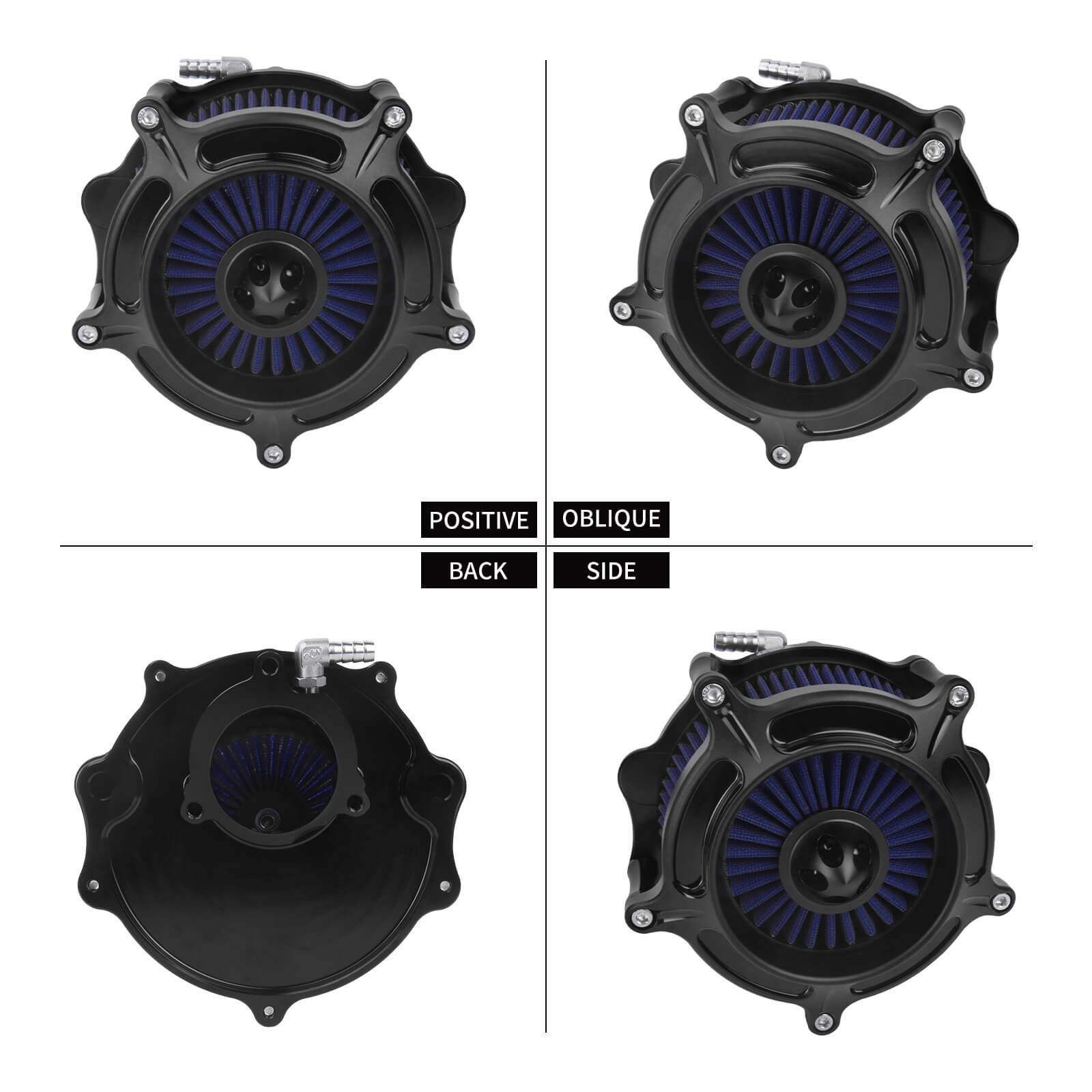 Turbine Style CNC Air Cleaner Kit for Harley Touring CVO & Softail '23-'25 | Mactions
