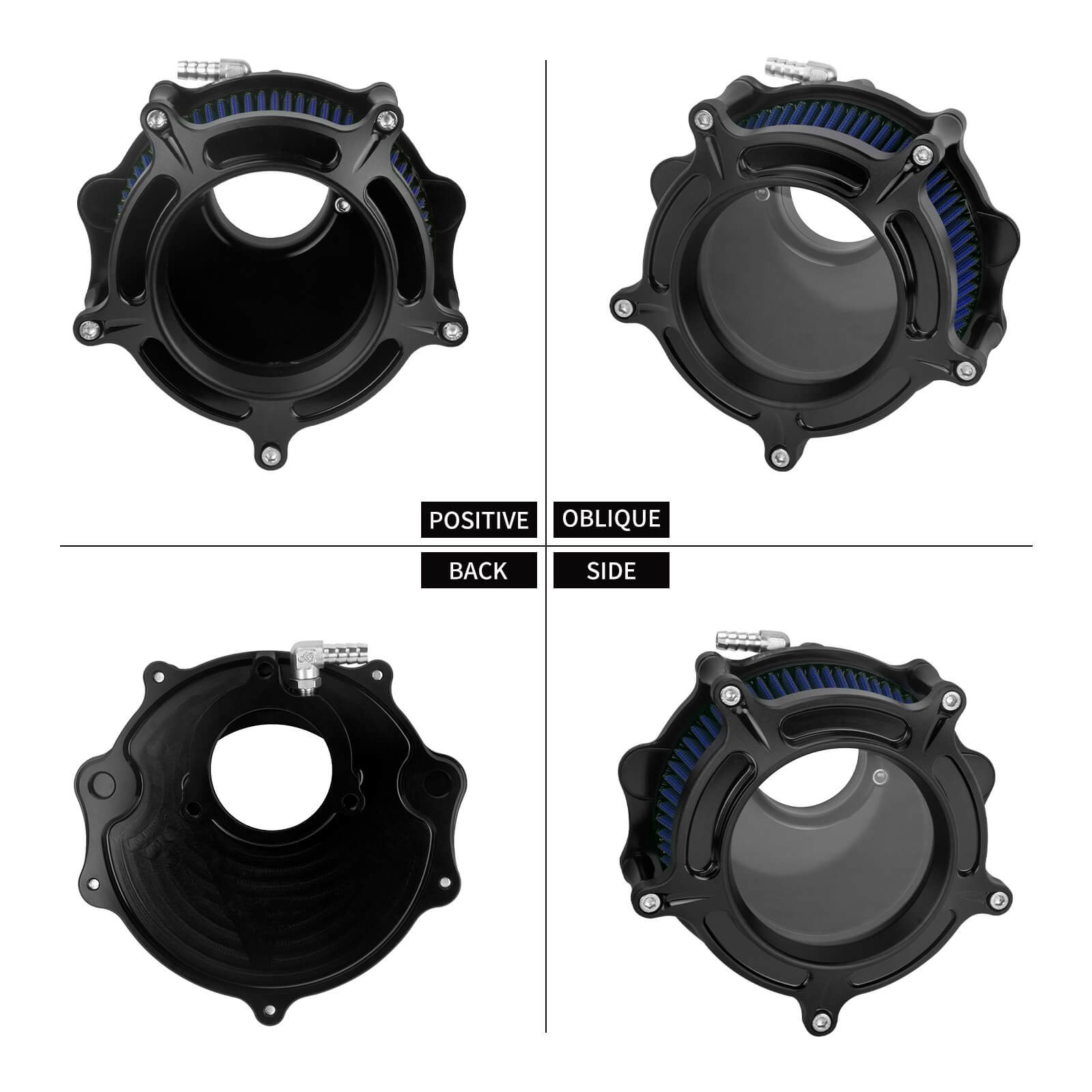 AF004113 mactions High-Flow Performance Air Cleaner Blue Intake for Harley 2025 street glide