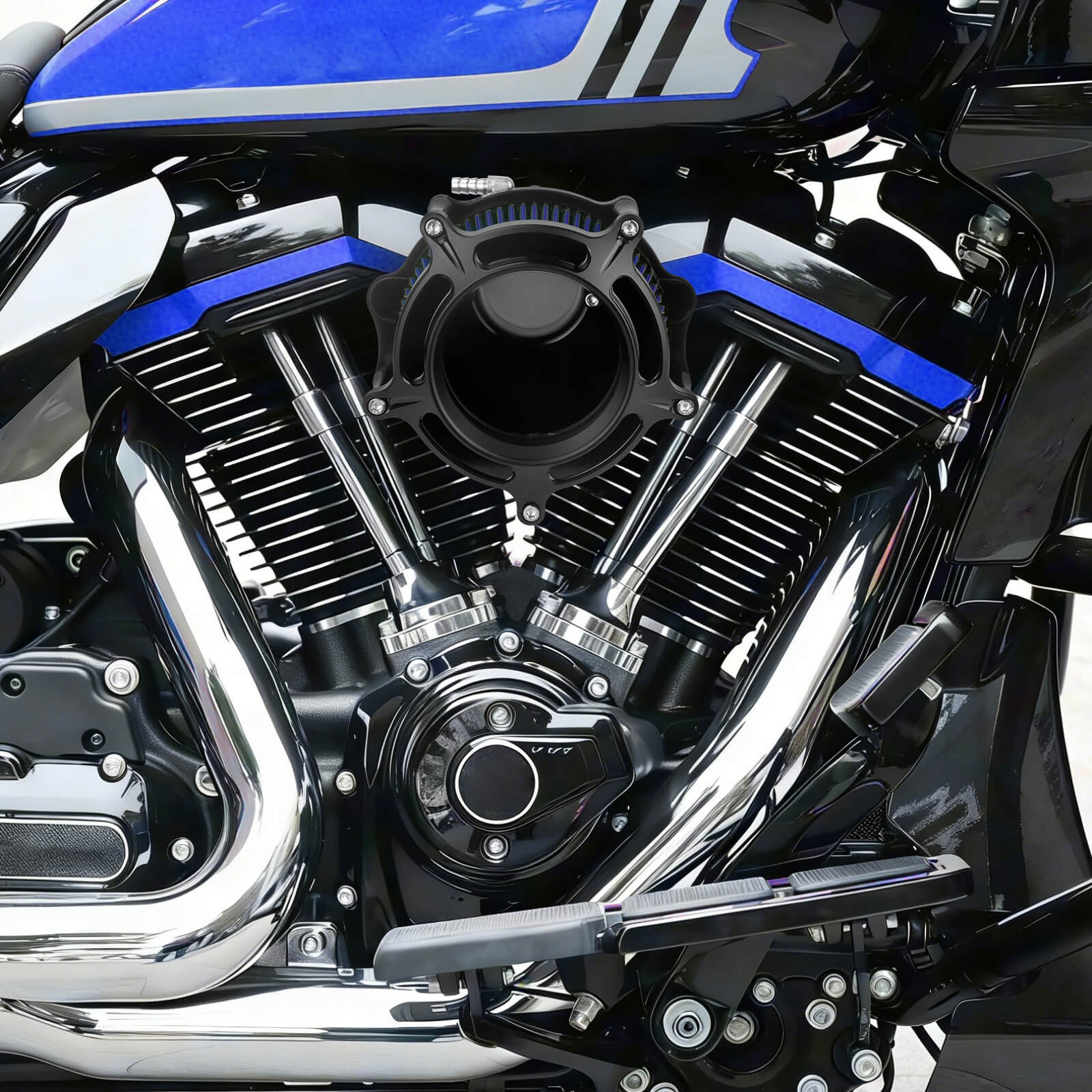 AF004113 mactions High-Flow Performance Air Cleaner Blue Intake for Harley 2025 street glide - effect