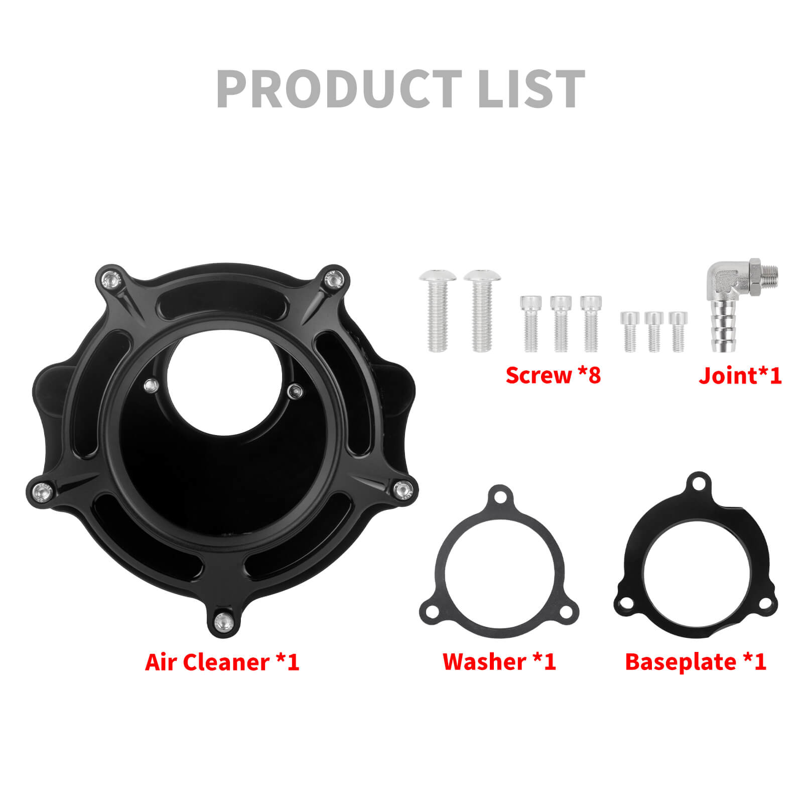 AF004115 mactions High-Flow Performance Air Cleaner Grey Intake for Harley touring - product list