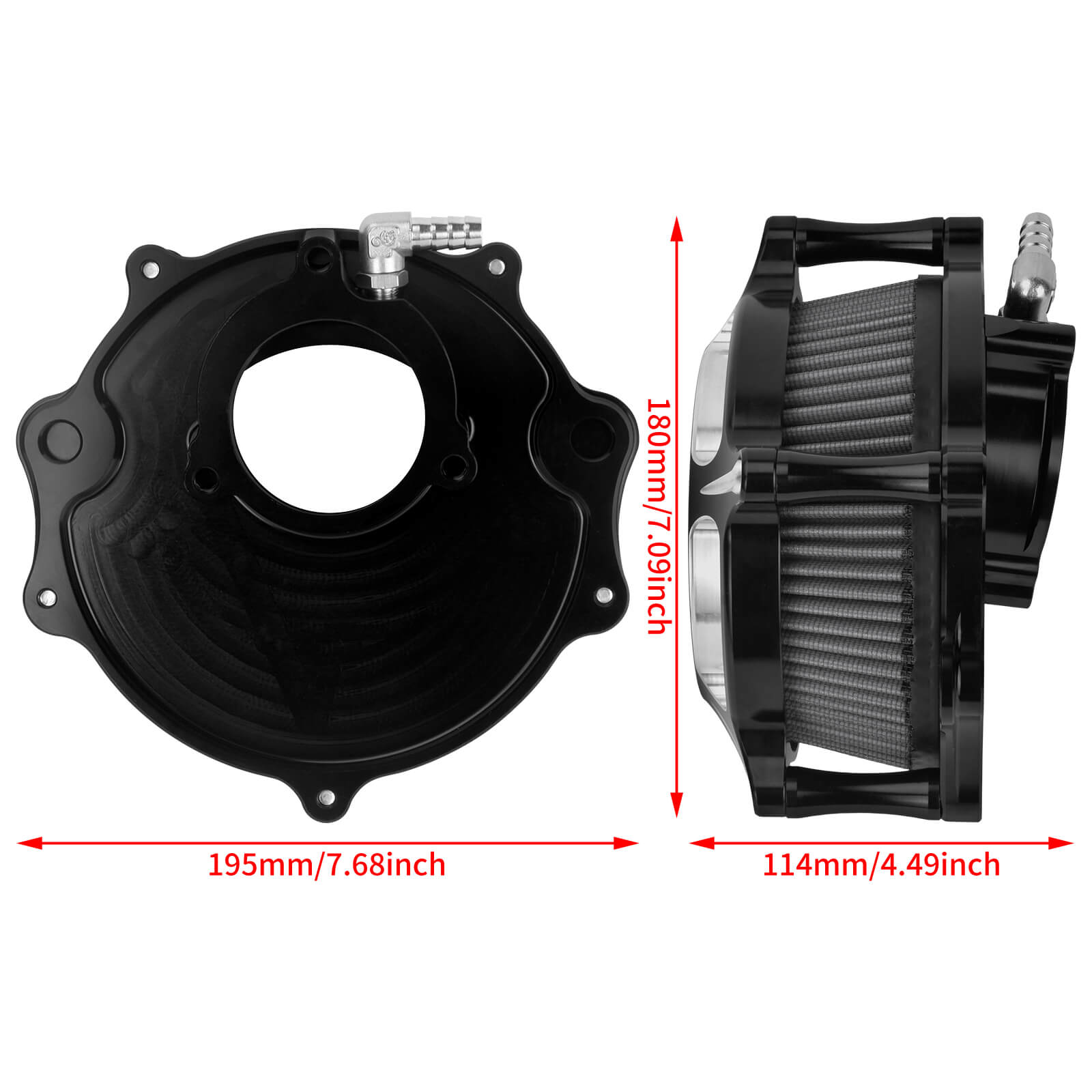 Contrast Cut CNC Aluminum Air Cleaner for Harley Touring CVO 2023-2025 | Mactions