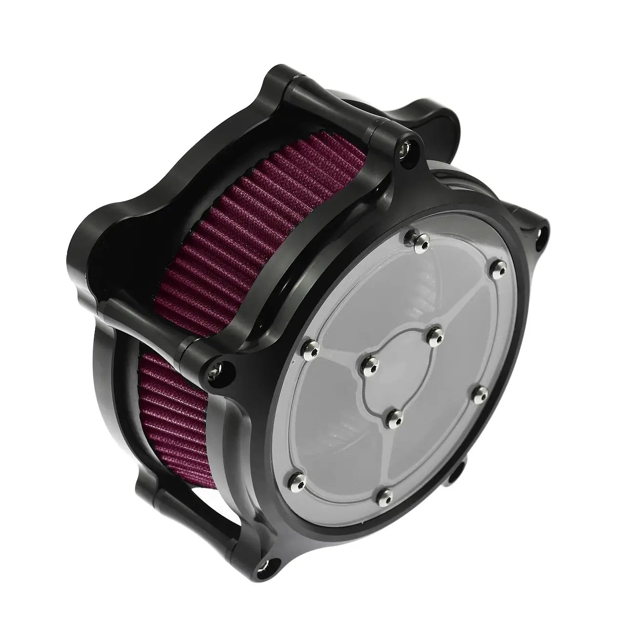 AF004316 mactions Black Air Cleaner Air Filter Red Element For Harley softail