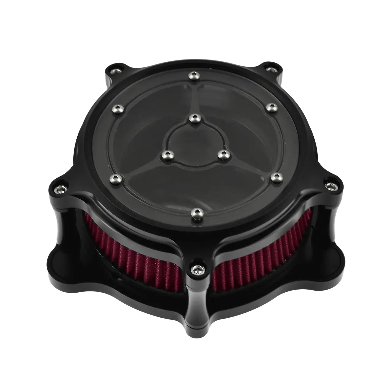 AF004316 mactions Black Air Cleaner Air Filter Red Element For Harley softail m8