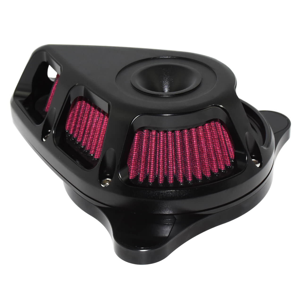 AF004606 Mactions Triangle Air Cleaner Filter Red Intake For Harley touring 2005