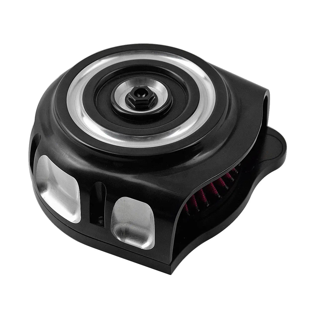 AF005007 mactions Air Cleaner Red Intake Element Fit Harley Touring black housing