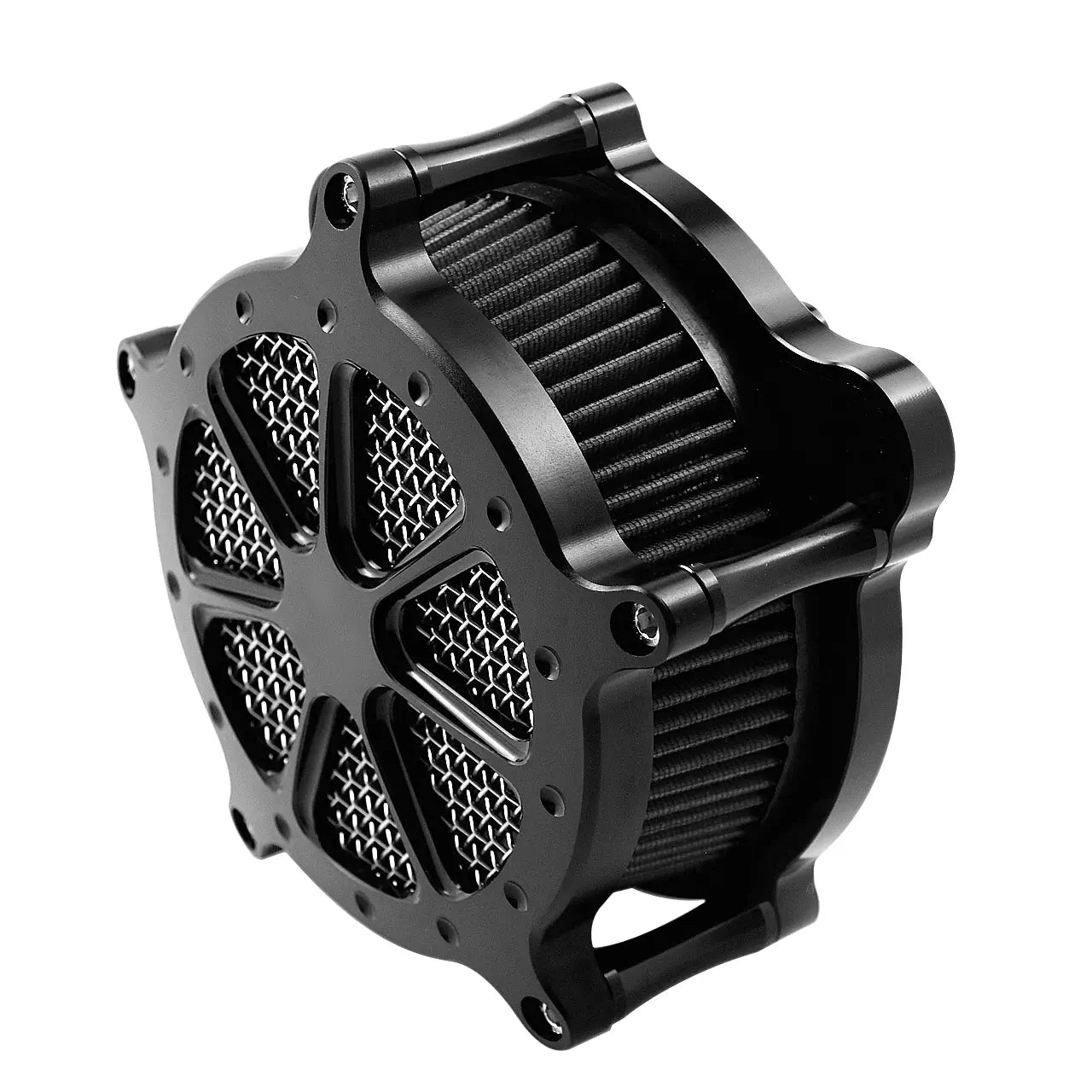 AF005316 Dots Black Air Cleaner Grey Filter for harley