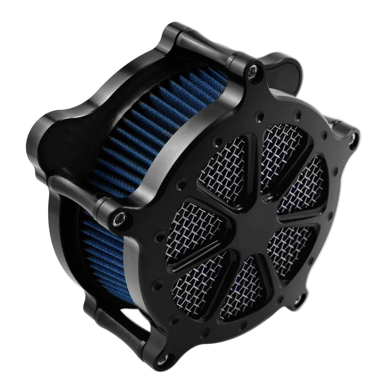 AF005324 mactions Dots Black Air cleaner blue Filter for harley