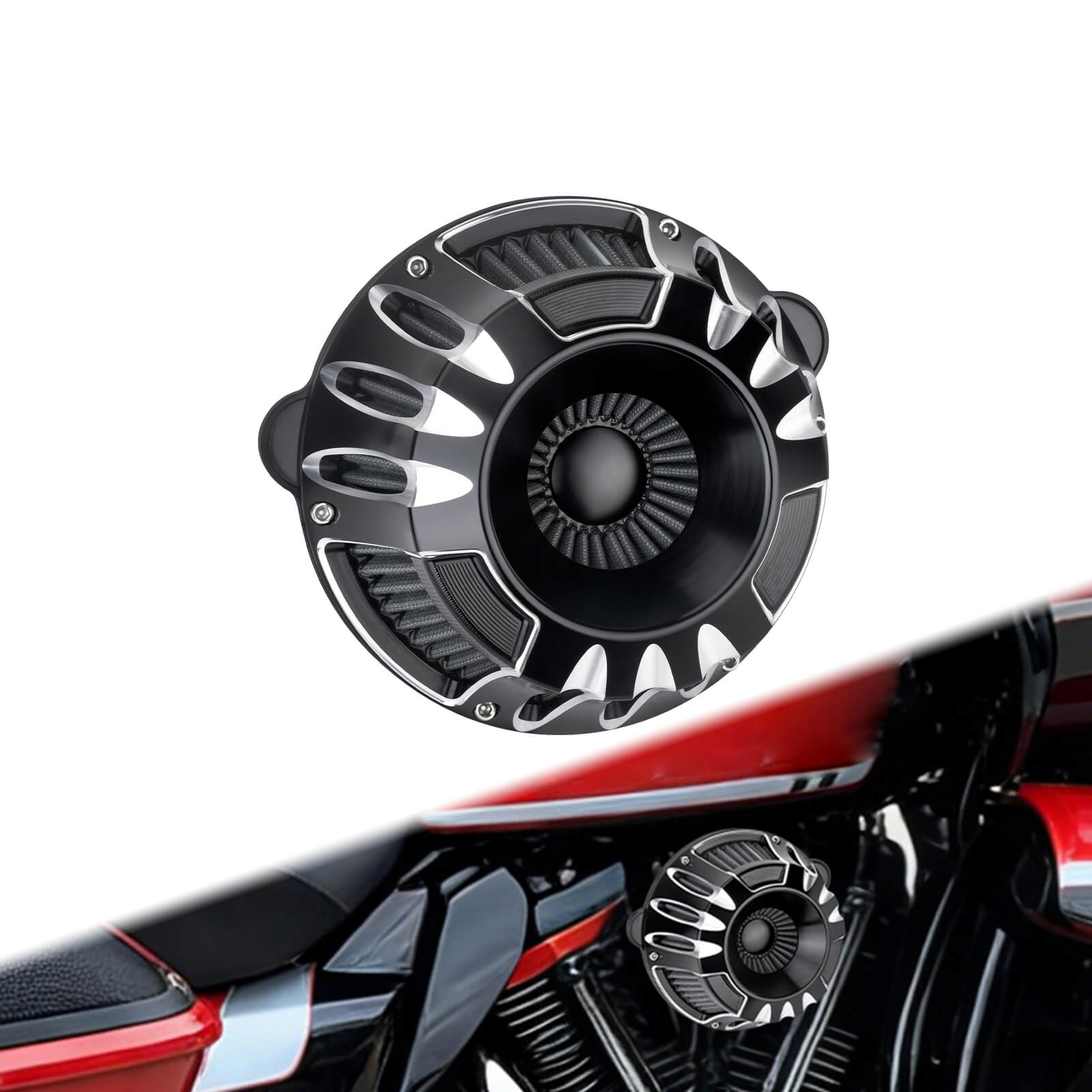 AF005809 mactions Air Cleaner Grey Intake System for Harley road glide 2025 black housing