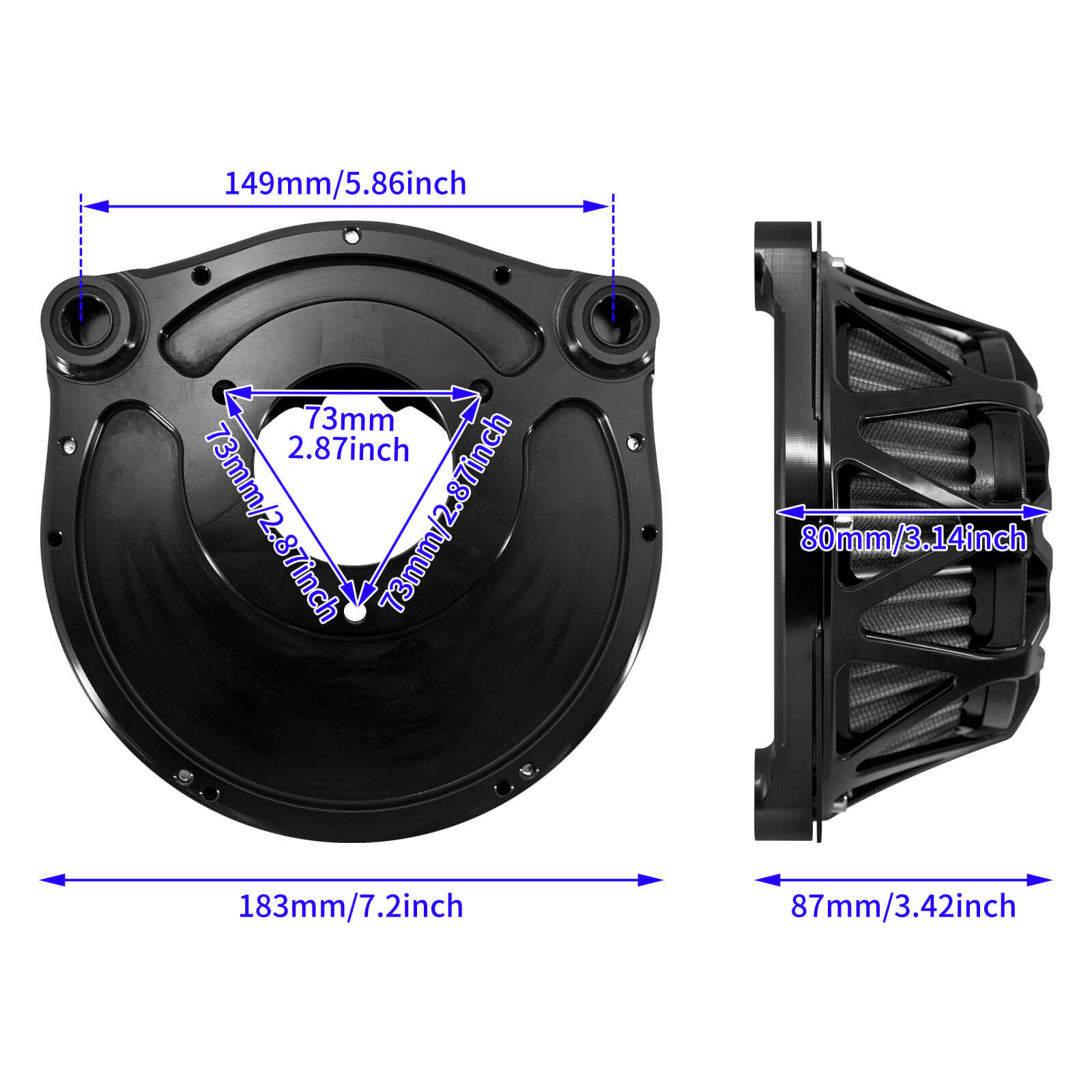 Motorcycle CNC Air Filter Kit for Harley Dyna Softail Touring Trike | Mactions