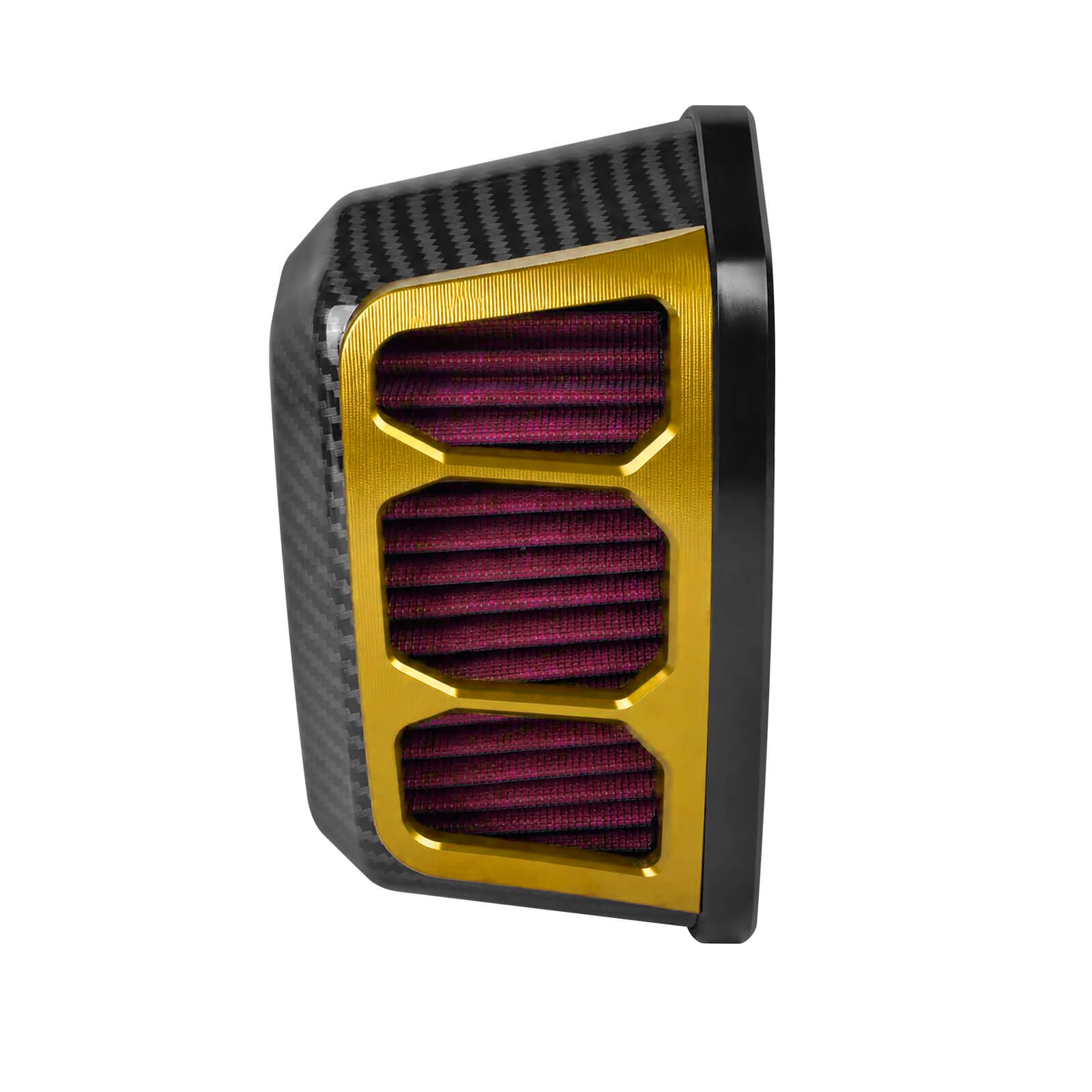 AF009712 Mactions Carbon Fiber Look Air Cleaner Intake Filter Fit Harley softail 2015 - gold