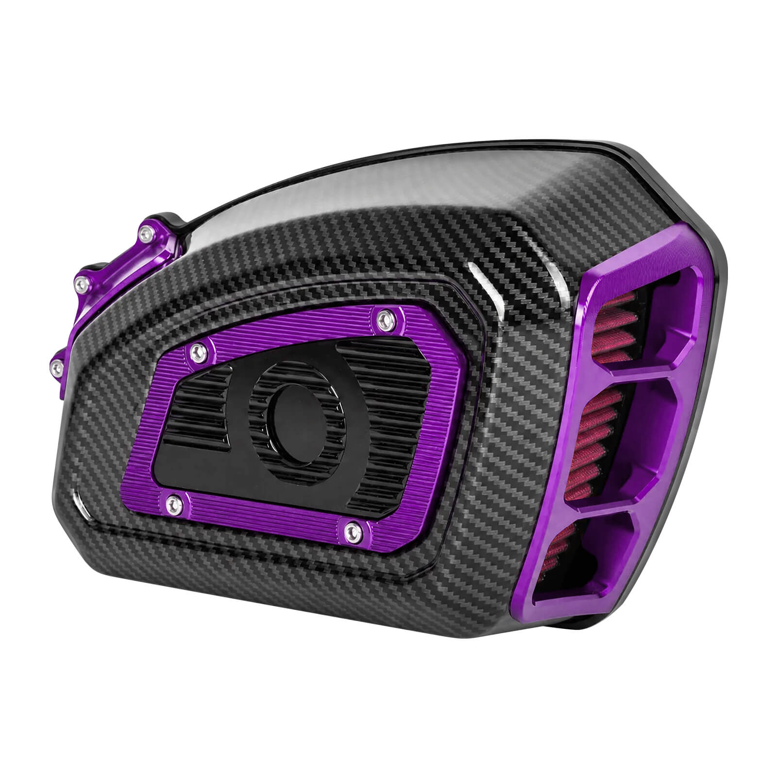 AF009721 mactions Carbon Look Air Cleaner red intake Filter for Harley Sportster XL '04-'22 - purple