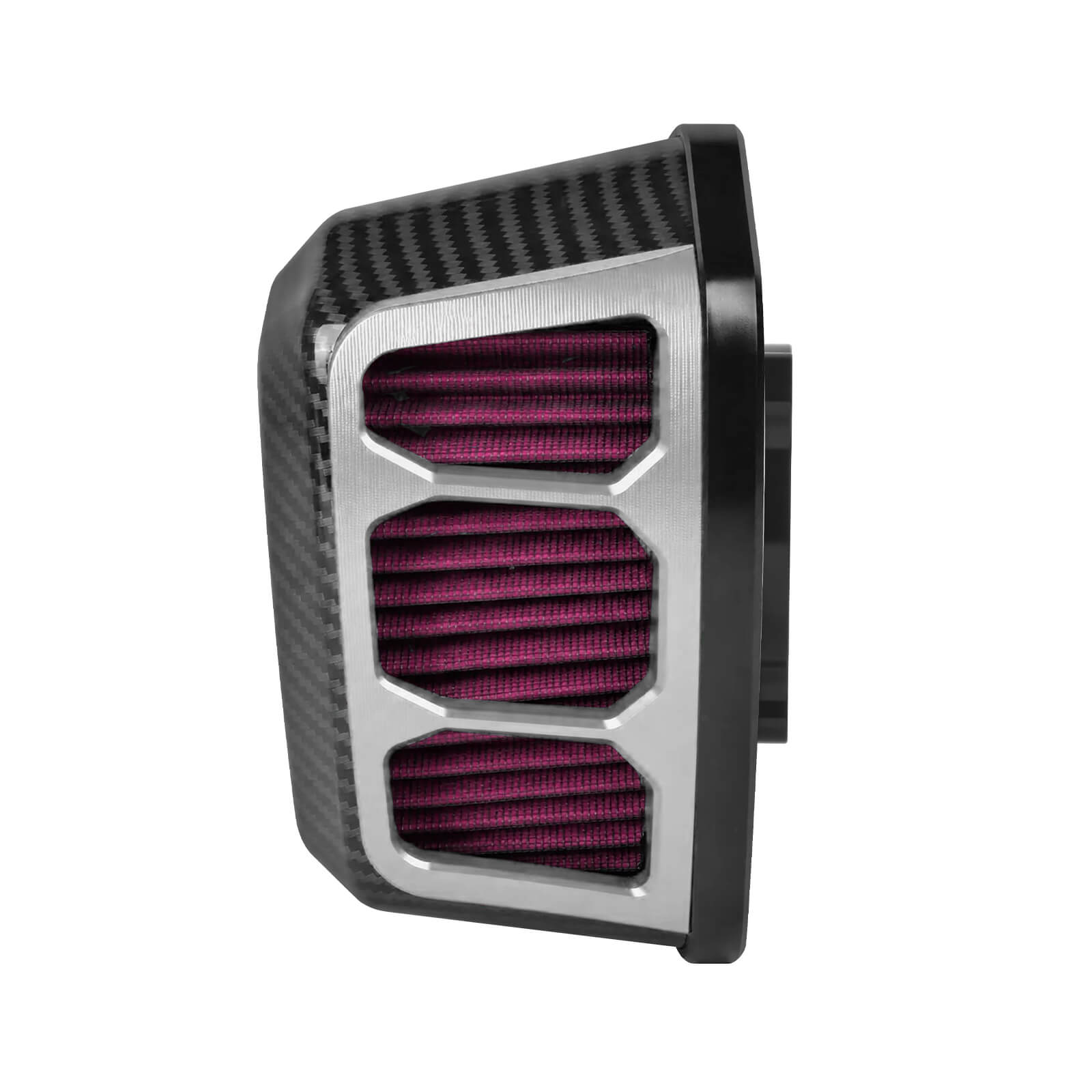 AF009729 mactions M8 Air Cleaner Intake Filter With Carbon Fiber Look For Harley Touring 2019 - silver