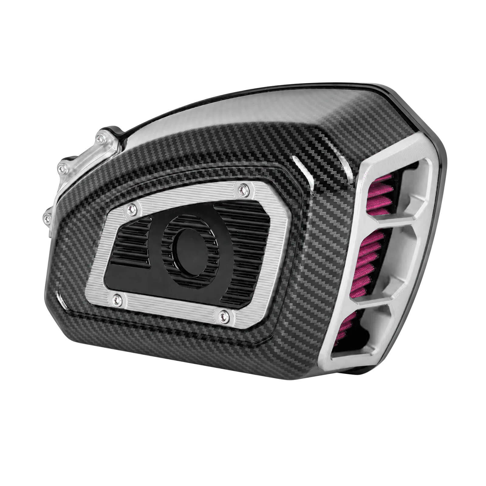 AF009729 mactions M8 Air Cleaner Intake Filter With Carbon Fiber Look For Harley Touring 2023 - silver