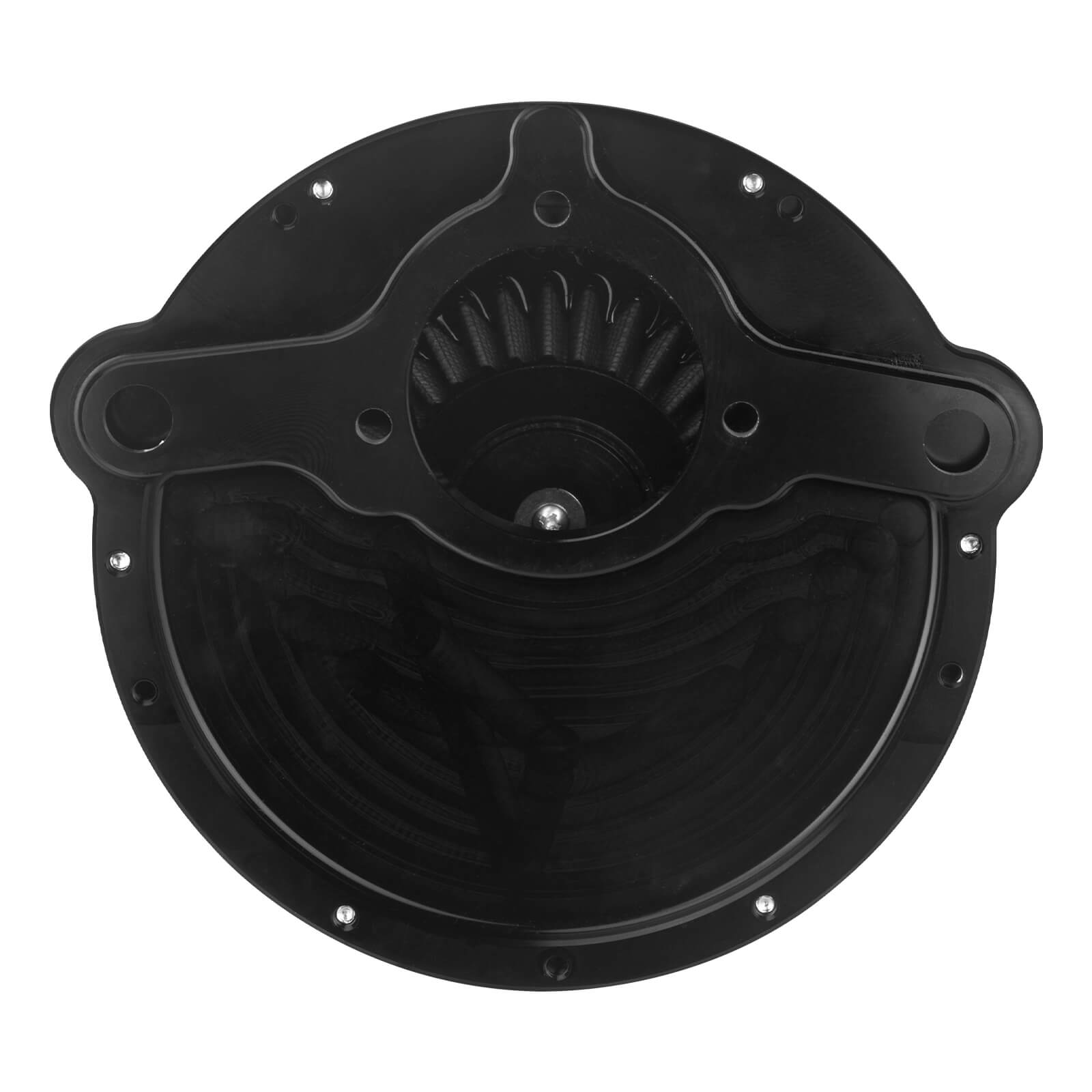 AF010005 mactions CNC Air Cleaner with Grey Intake for Harley cvo road glide 2025 - black housing