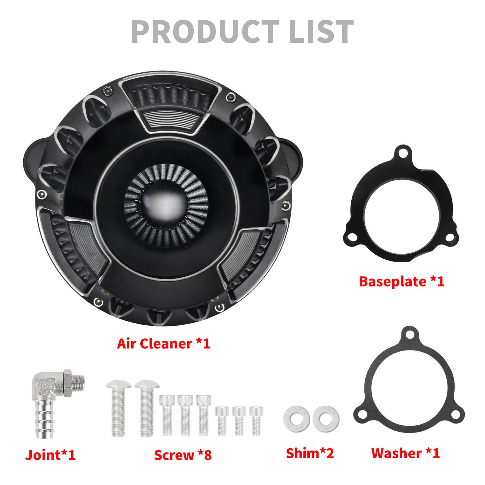 AF010005 mactions CNC Air Cleaner with Grey Intake for Harley cvo road glide 2025 - product list