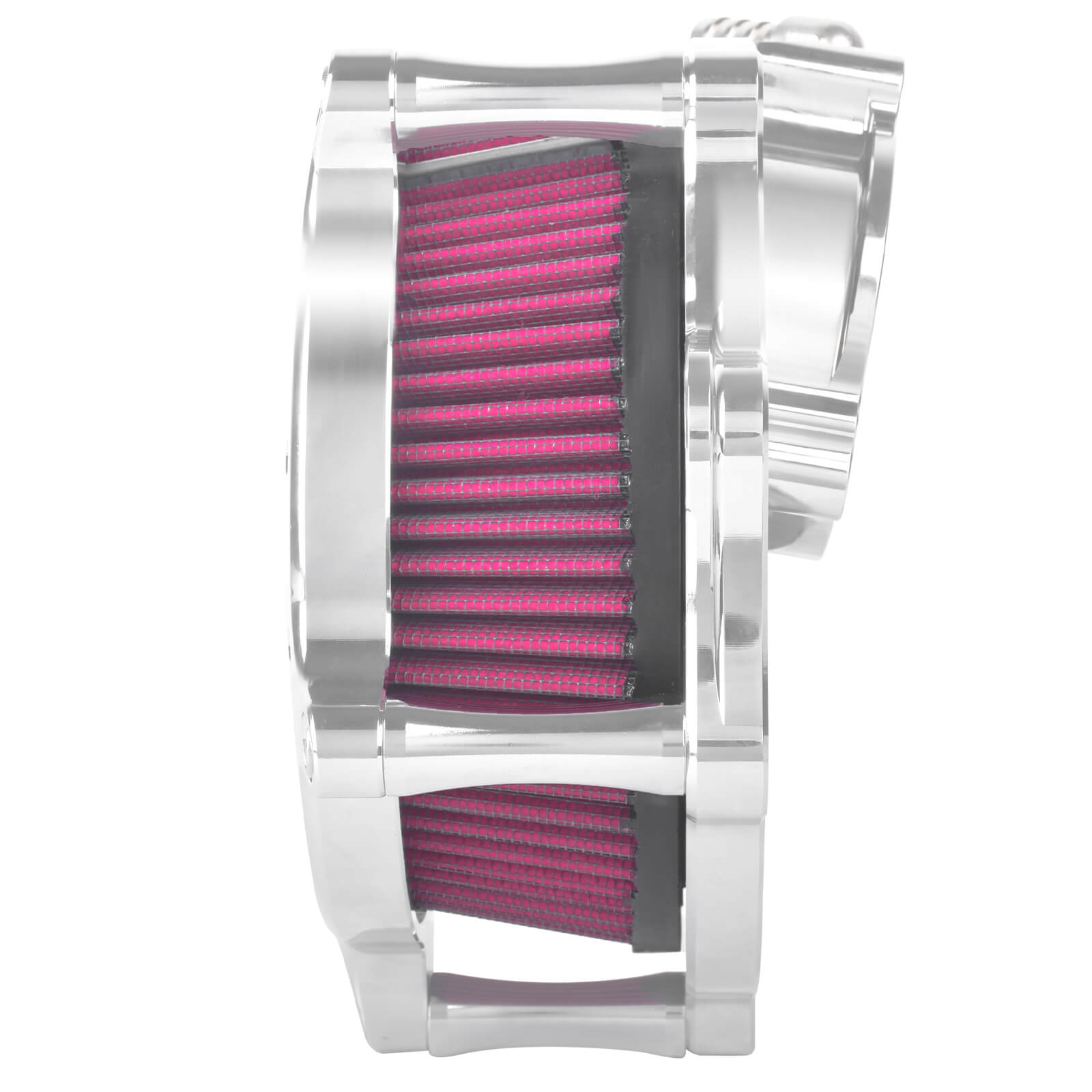AF010405 MACTIONS High-Flow Air Cleaner Intake Chrome Housing for Harley - red intake