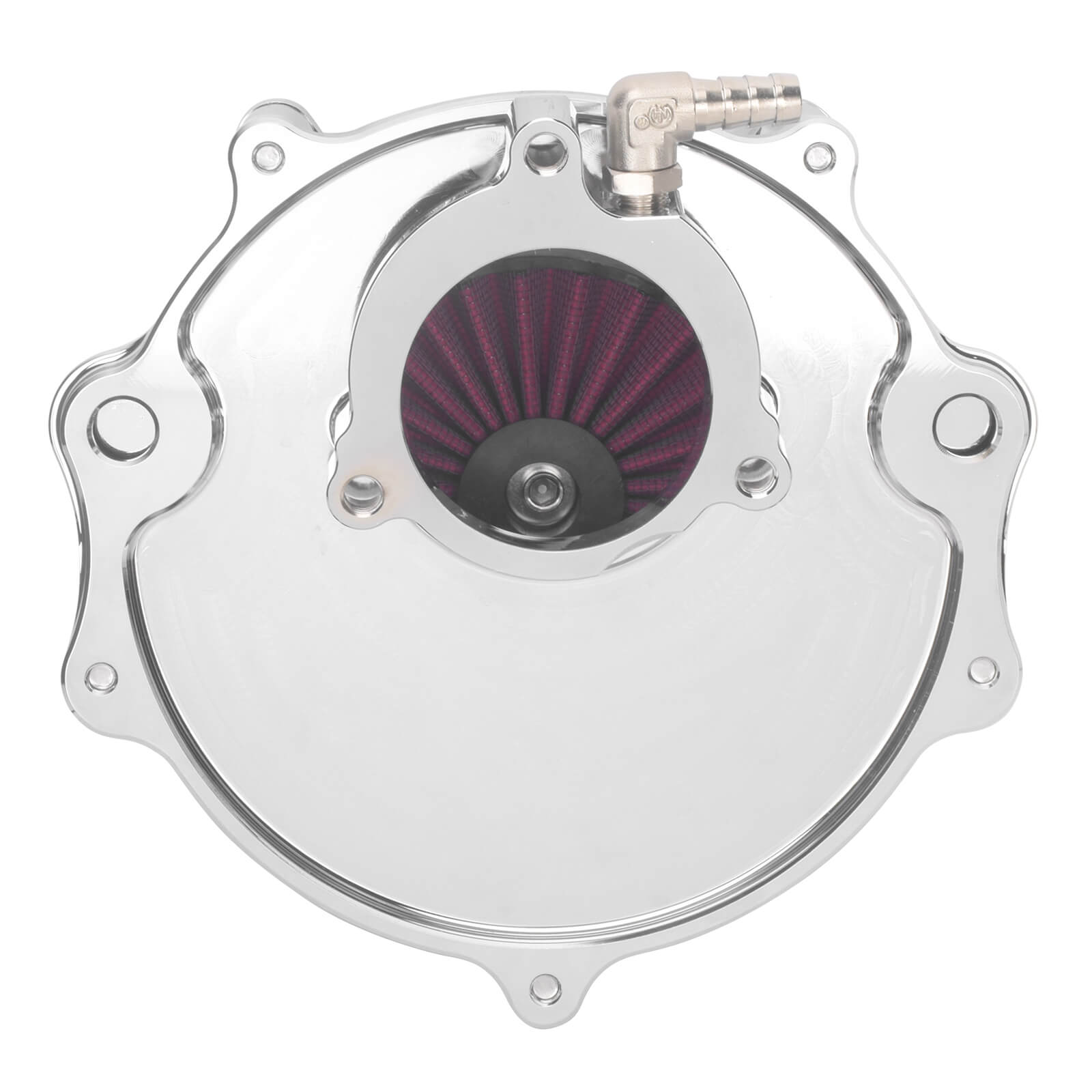 AF010405 MACTIONS High-Flow Air Cleaner Intake Chrome Housing for Harley cvo road glide - red intake