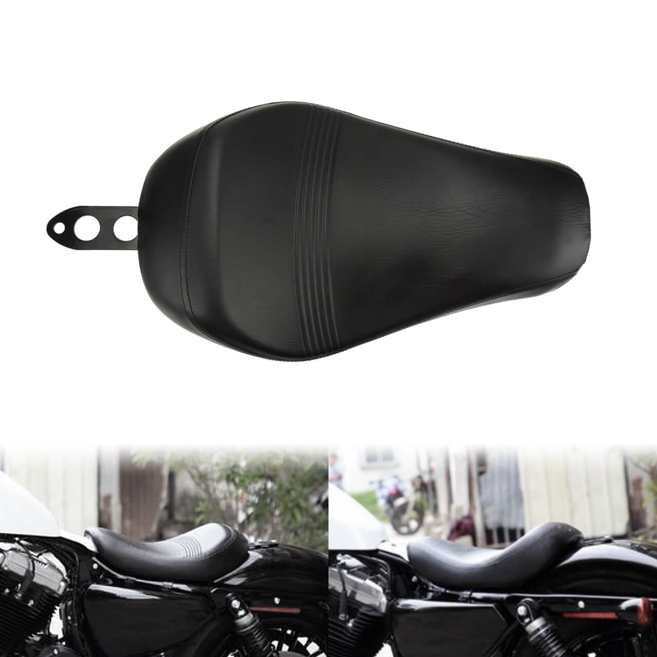 Motorcycle Black Front Rider Seat Pad Cushion for Sportster 48 2016-2020 | Mactions
