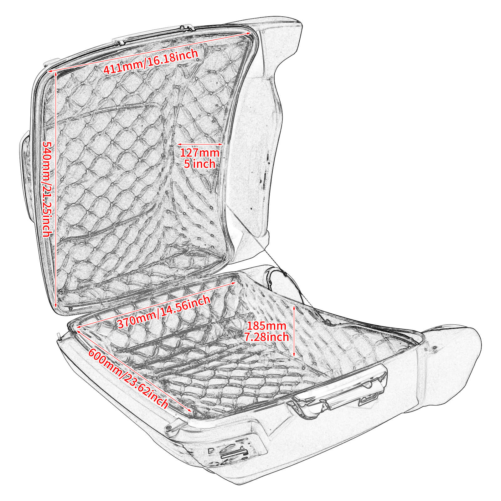 CB012304 Trunk Carpet Liner along with self-adhesive velcro for easy installation