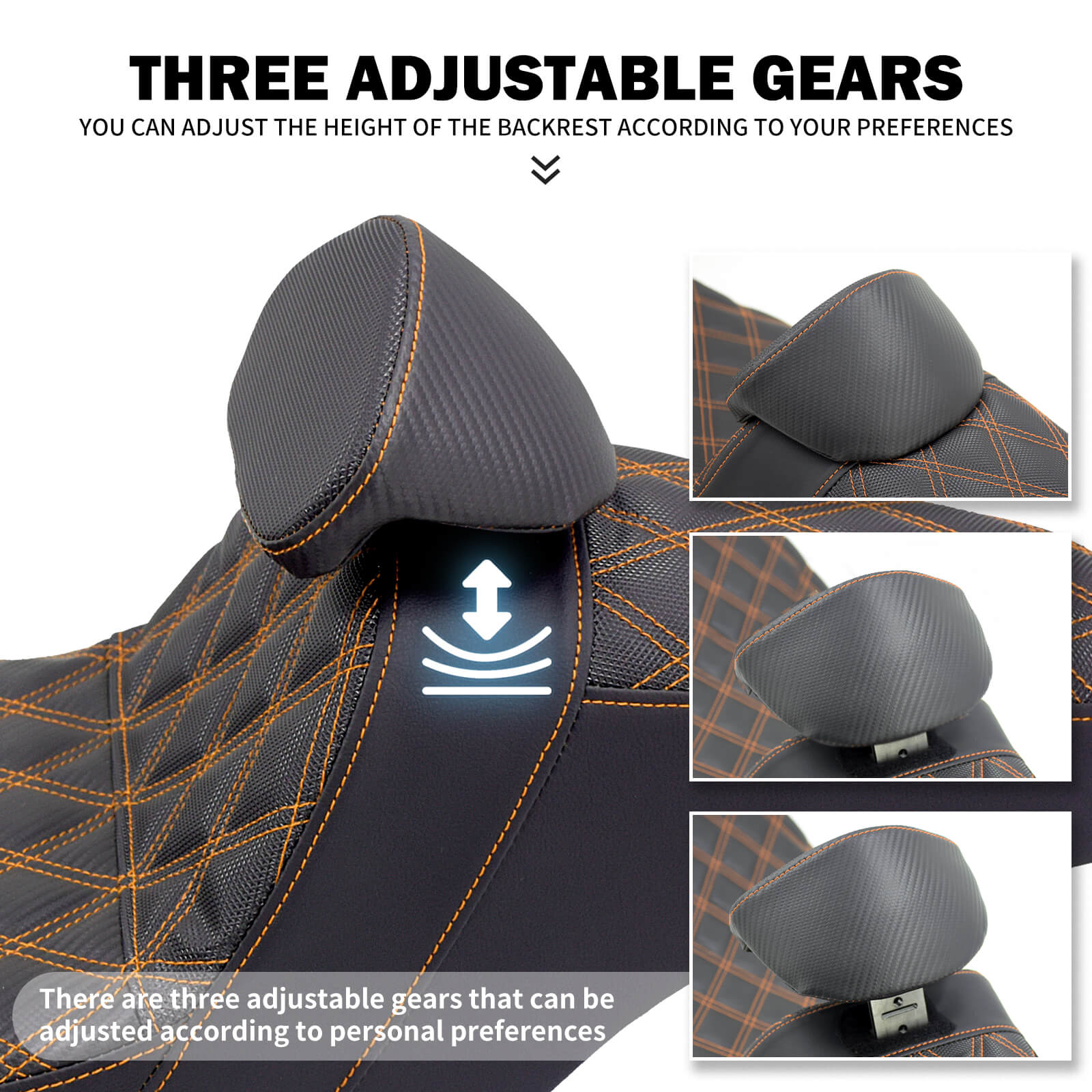 CB013306 mactions adjustable Rider Passenger Step Up Seat for Harley touring