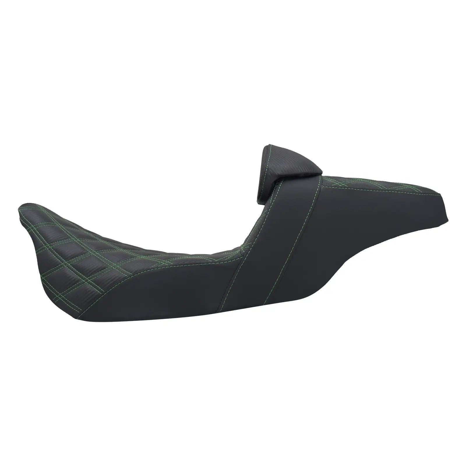 CB013307 mactions Rider & Passenger Step-Up Gel Seat green stitching