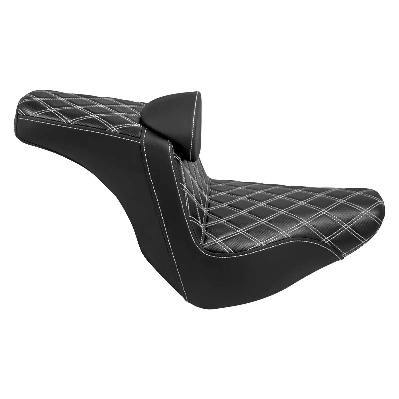 CB013409 Rider Passenger Two-up Seat white stitching