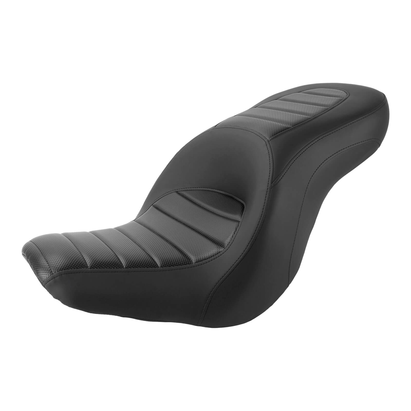 Comfort 2-Up Touring Seat With Striped Stitching for Harley Softail Low Rider S/ST & Sport Glide '18+ | Mactions