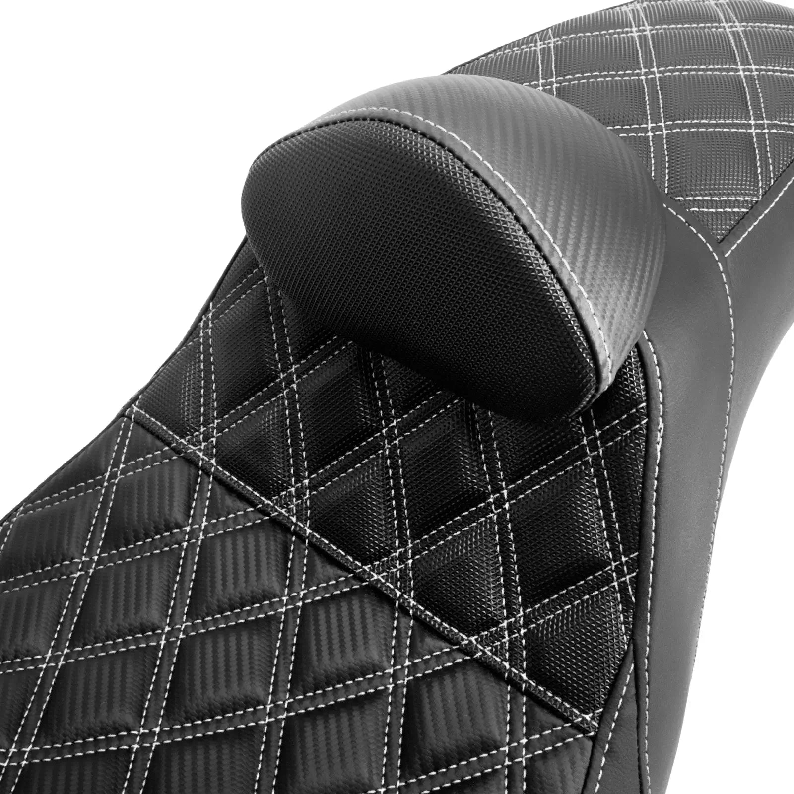 CB014505 mactions Two-Up Rider & Passenger Seat with Backrest for Harley Dyna 2017