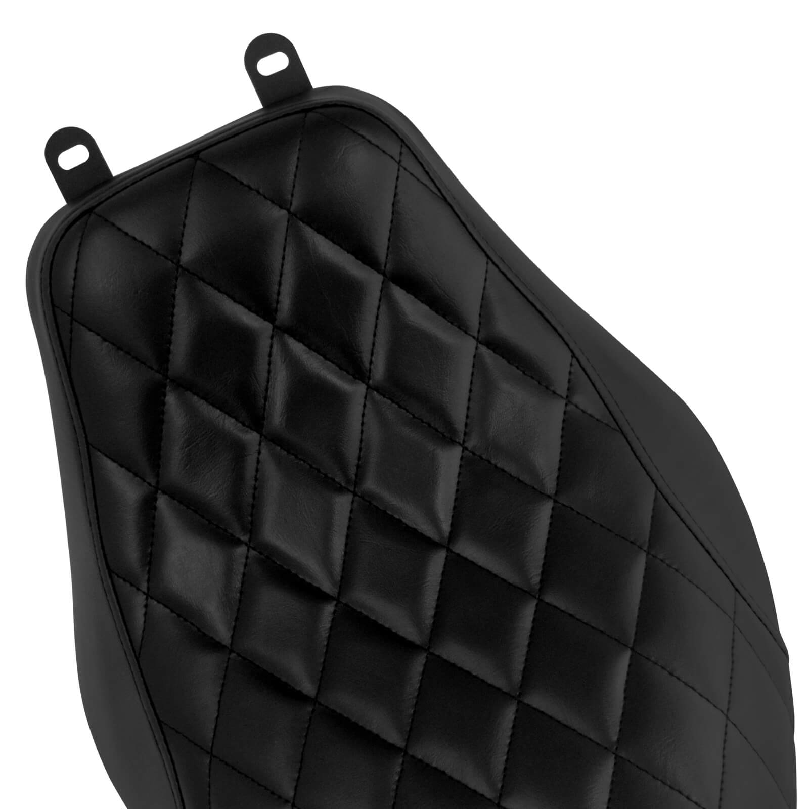 CB014802 mactions low profile rider solo seat for harley softail black stitching