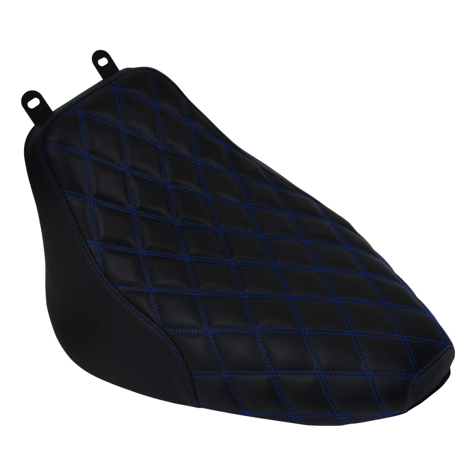 CB014804 Low Profile Rider Solo Seat Diamond For Harley Softail - BLUE