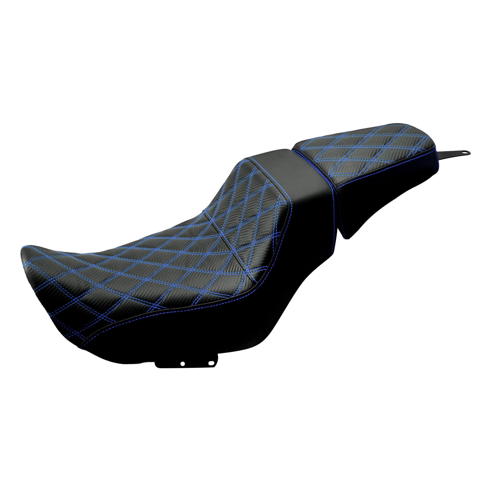 CB015204 mactions Rider Passenger Two Up Seat For Harley Nightster - blue stitching