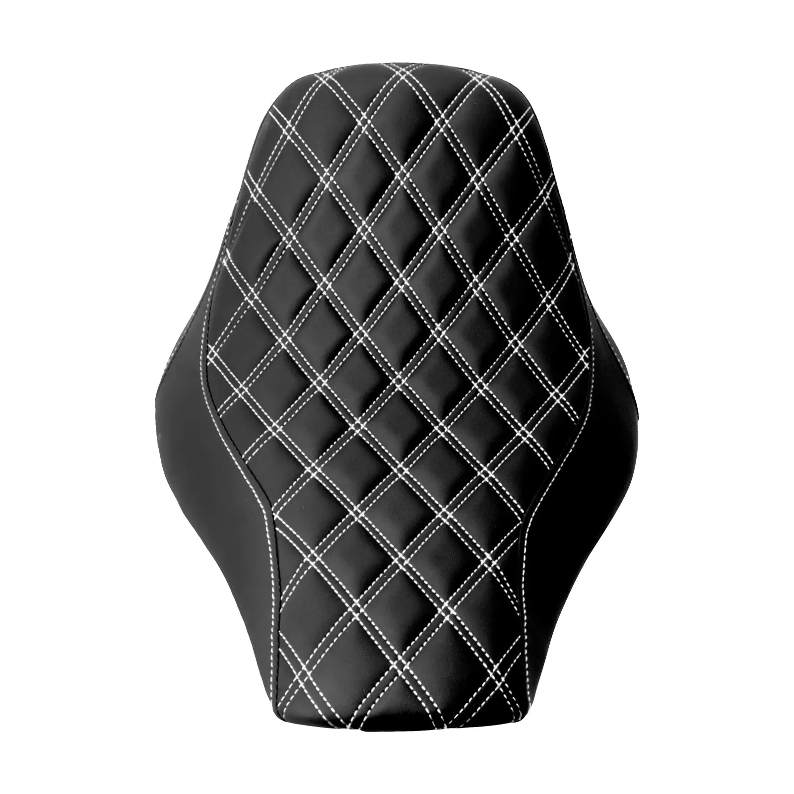 CB015504 mactions Solo Seat For Harley Softail rocker c white stitching