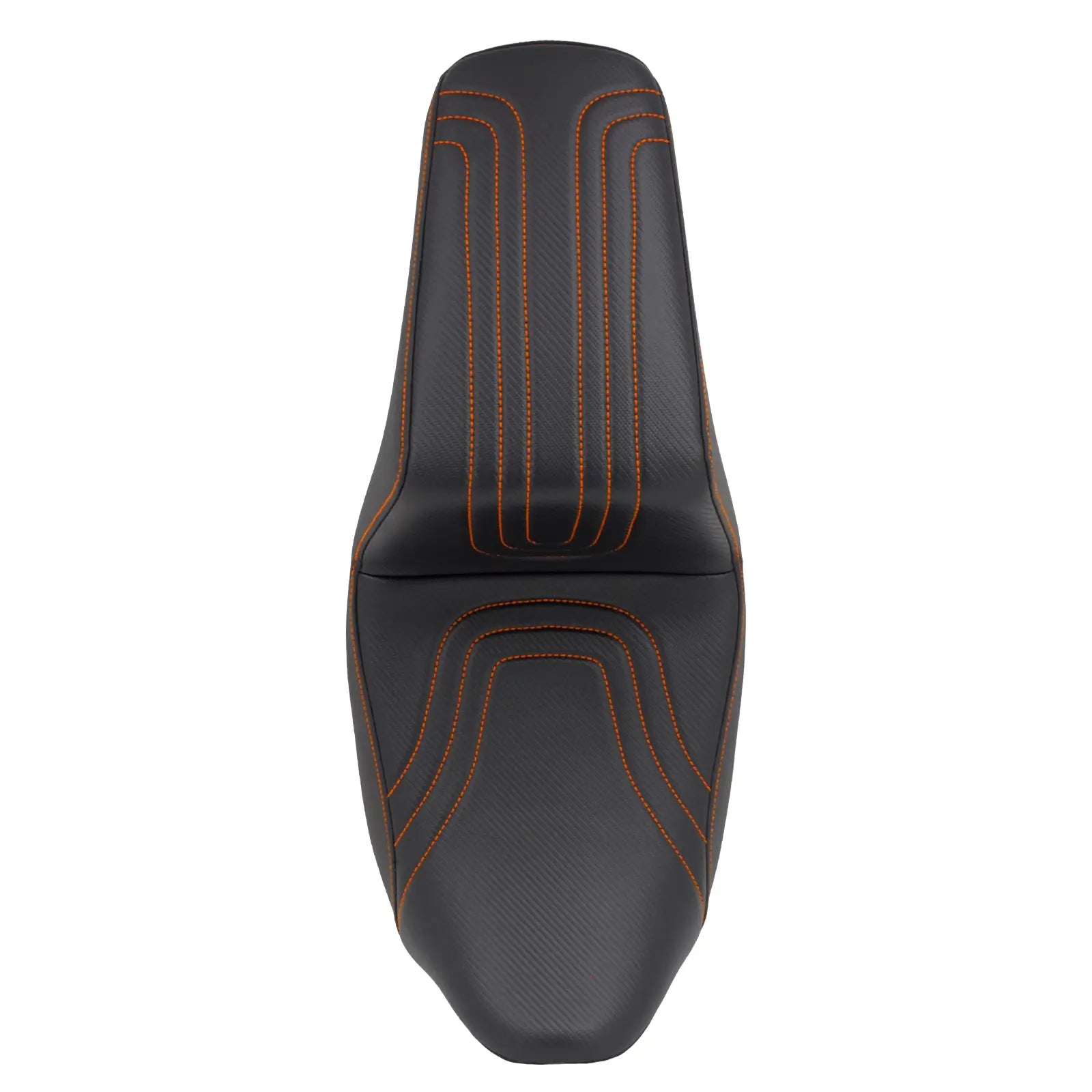 CB015602 mactions rider passenger seat for harley oranger stitching