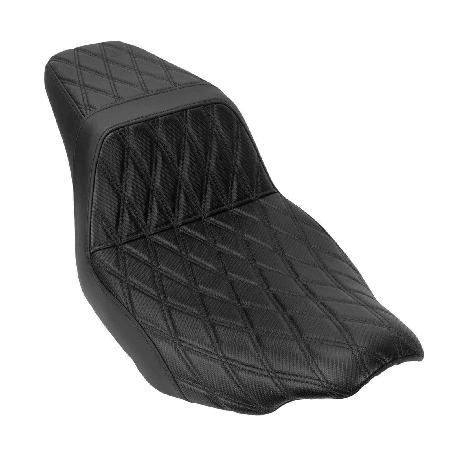 Custom Bagger One-Piece Rider & Passenger Seat With Diamond Stitching Fit Harley Touring 2024-Up | Mactions