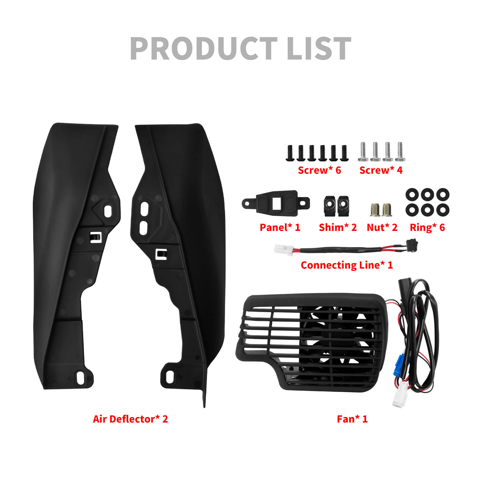 CO000101 mactions Mid-frame Air Deflector with Cooling Fan for Harley trike list