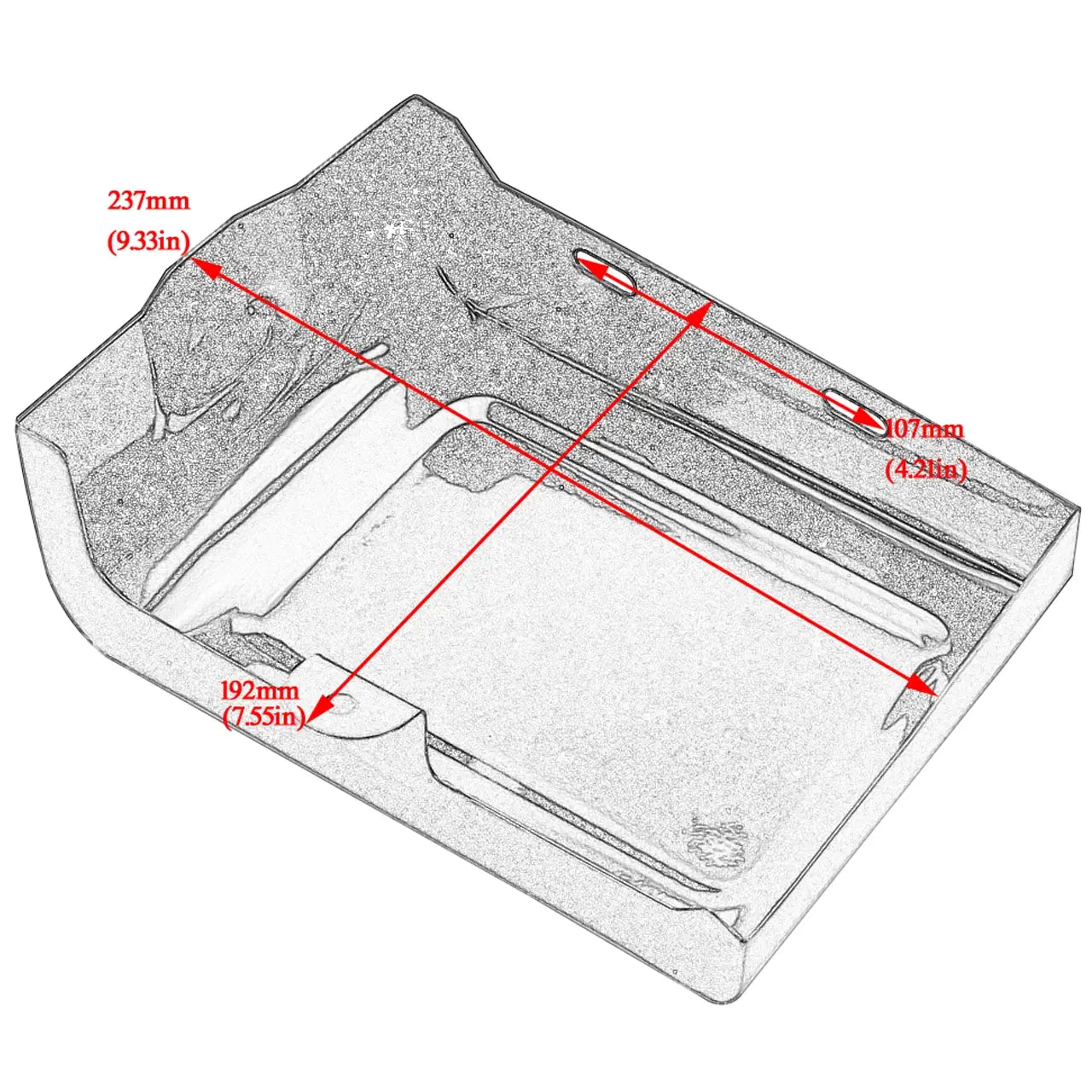 CR0022702 Motorcycle right Battery Cover For Harley Dyna size