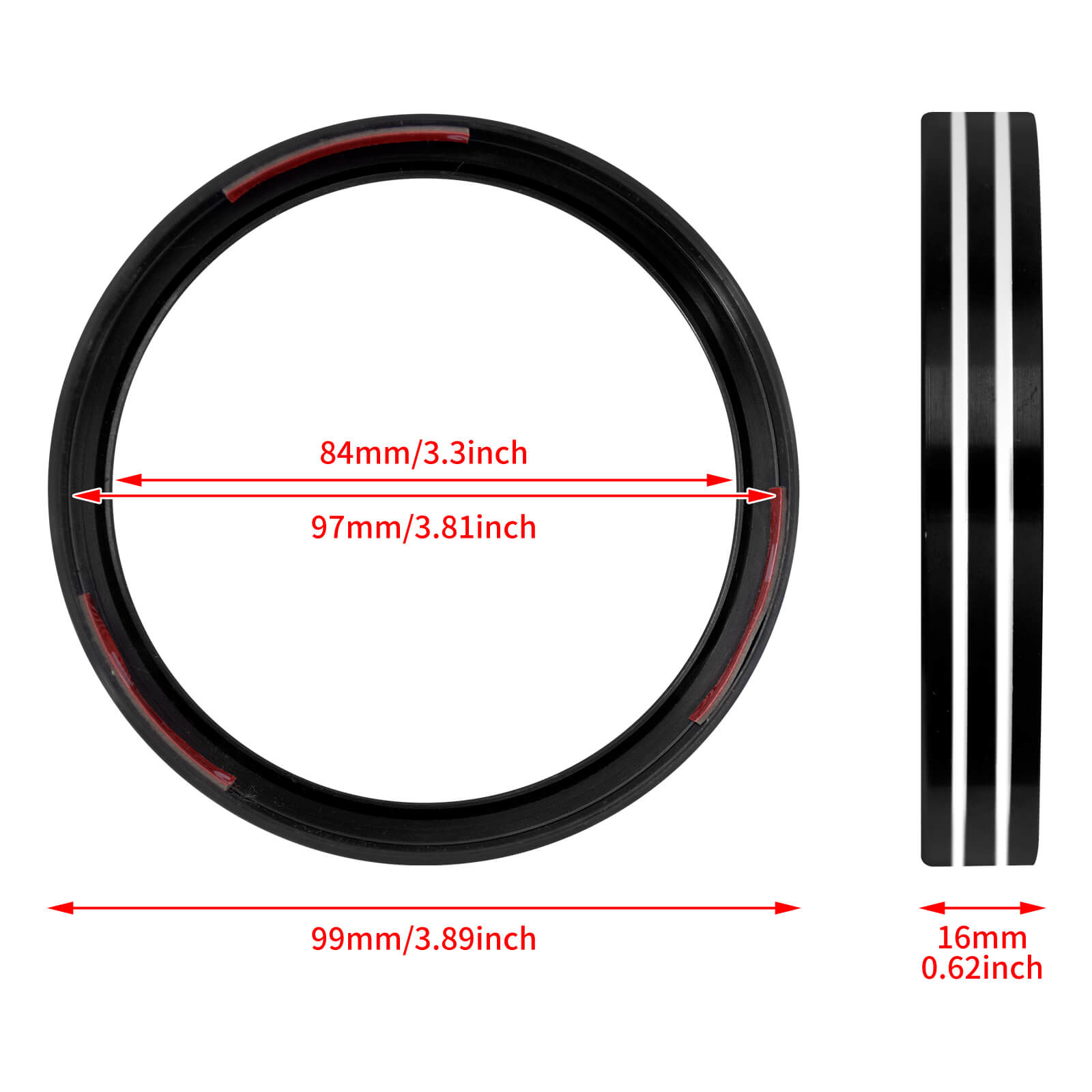 CR009404 mactions Speedometer Trim Ring for Harley Sportster - size