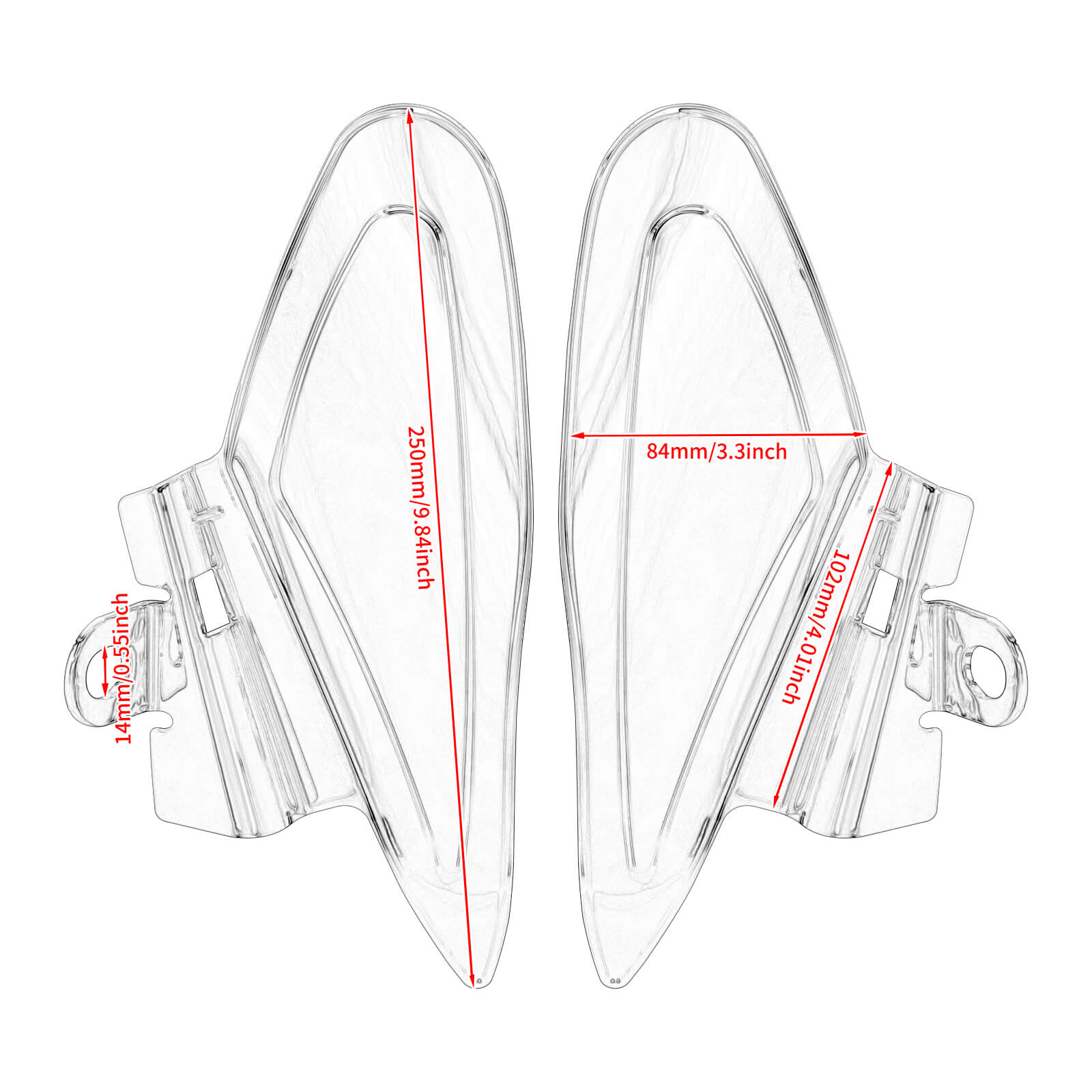 CR011003 indian air heat deflector for chieftain size