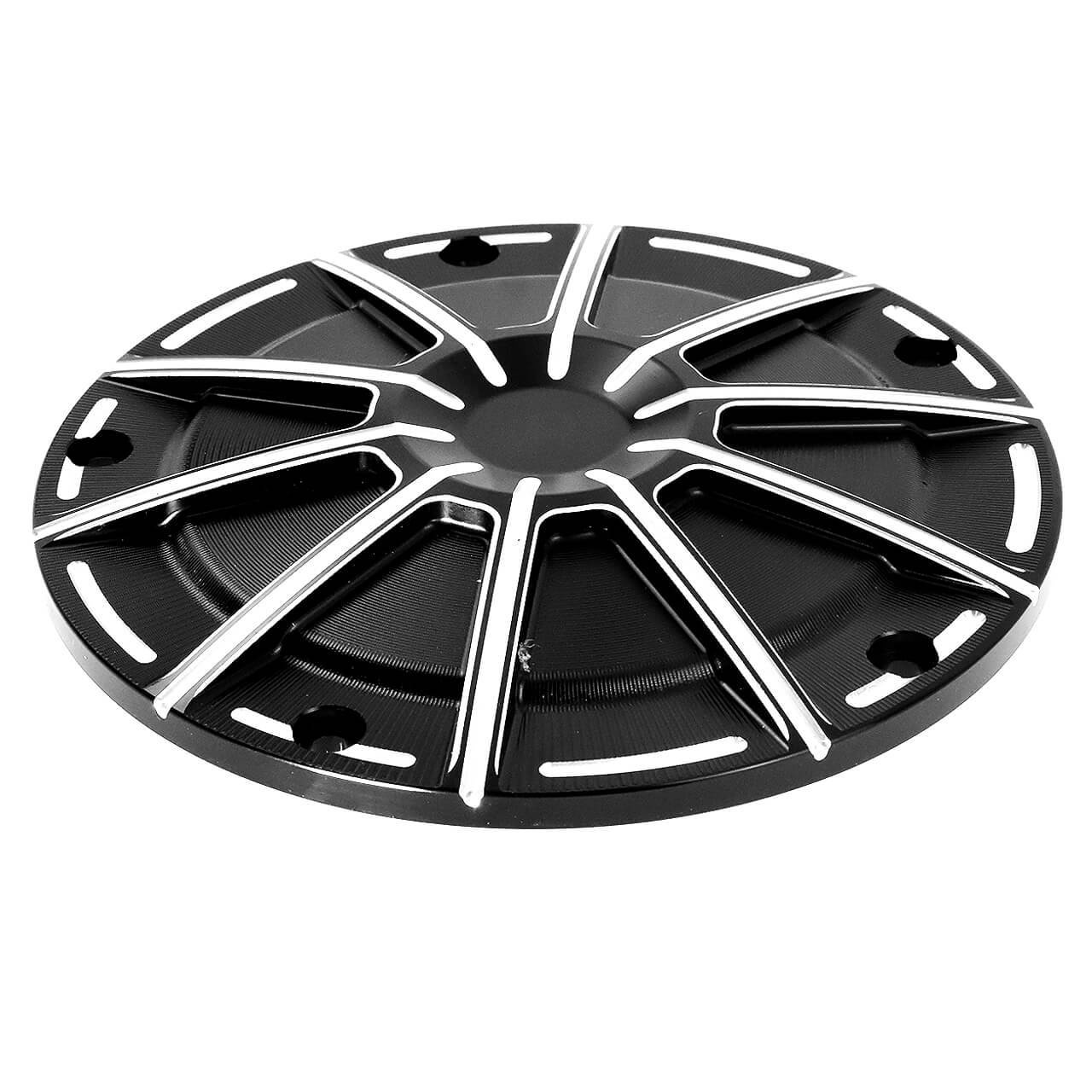 CR016401 mactions CNC Machined Billet Aluminum Black&Chrome Derby & Timer Cover Set for harley trike 2024 - details