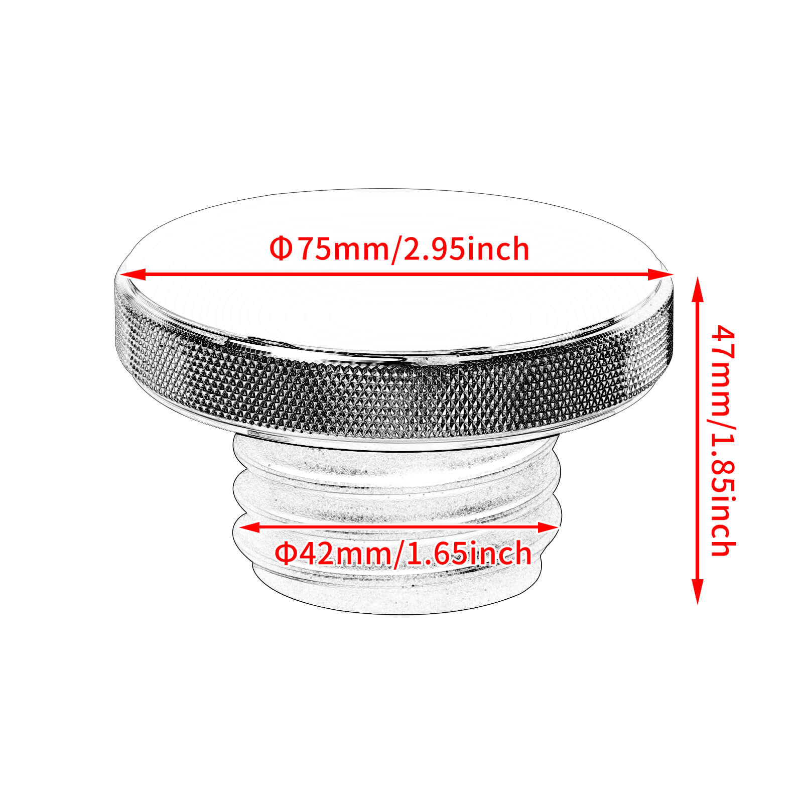 Vented Right Thread Fuel Tank Gas Cap For Harley Sportster Dyna Road King