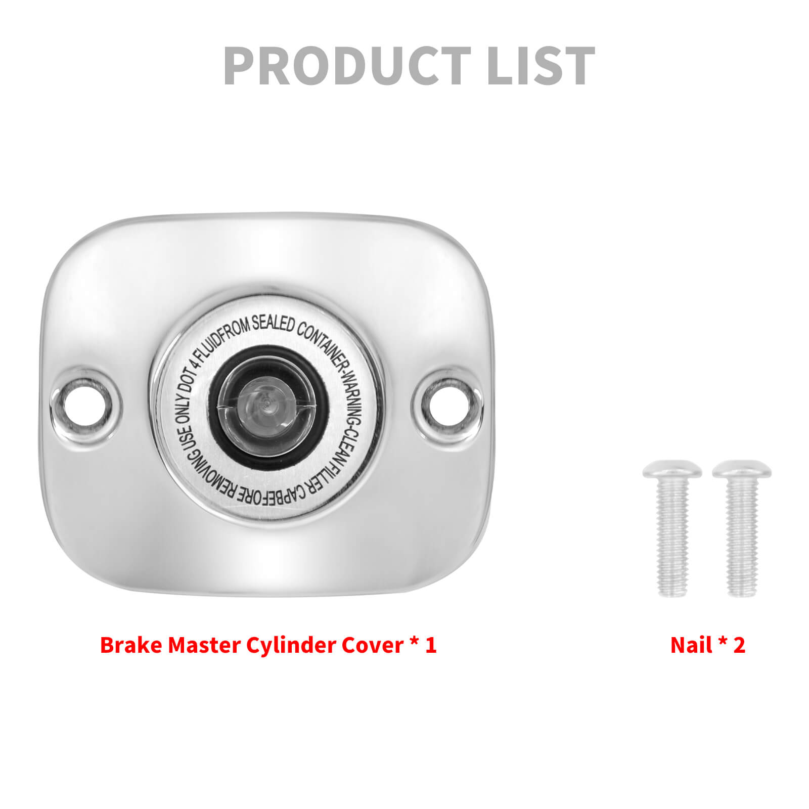 Front Brake Master Cylinder Cover Fit for Harley Touring 05-07 Dyna 06-17 | Mactions