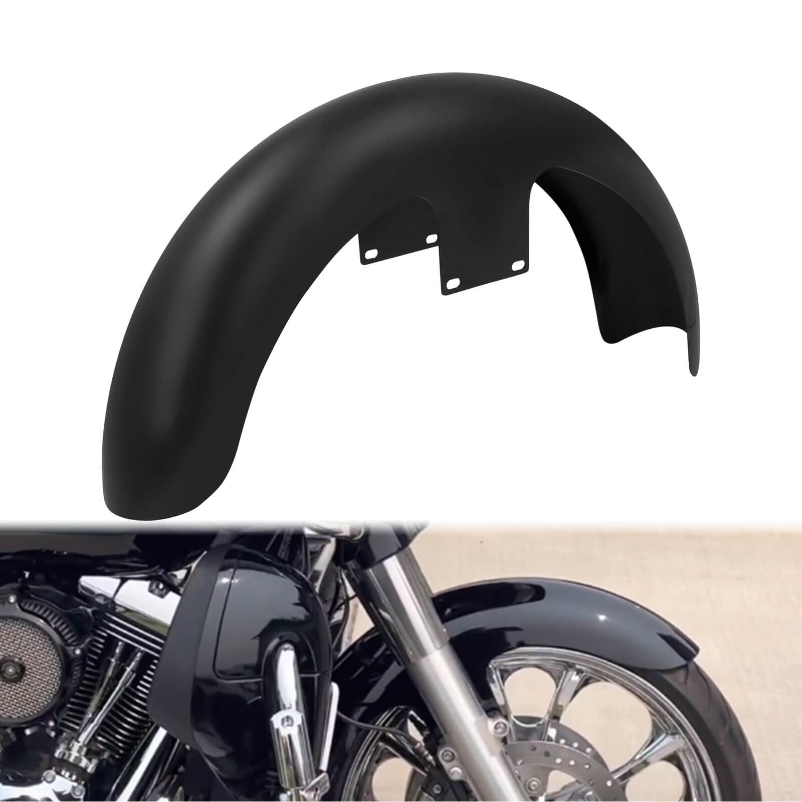 120/R19 Mudguard Front Fender Touring Bagger Parts for Harley Touring Models | Mactions